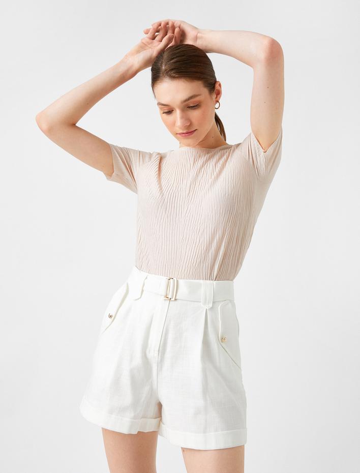  Bisiklet Yaka Kısa Kollu Tişört