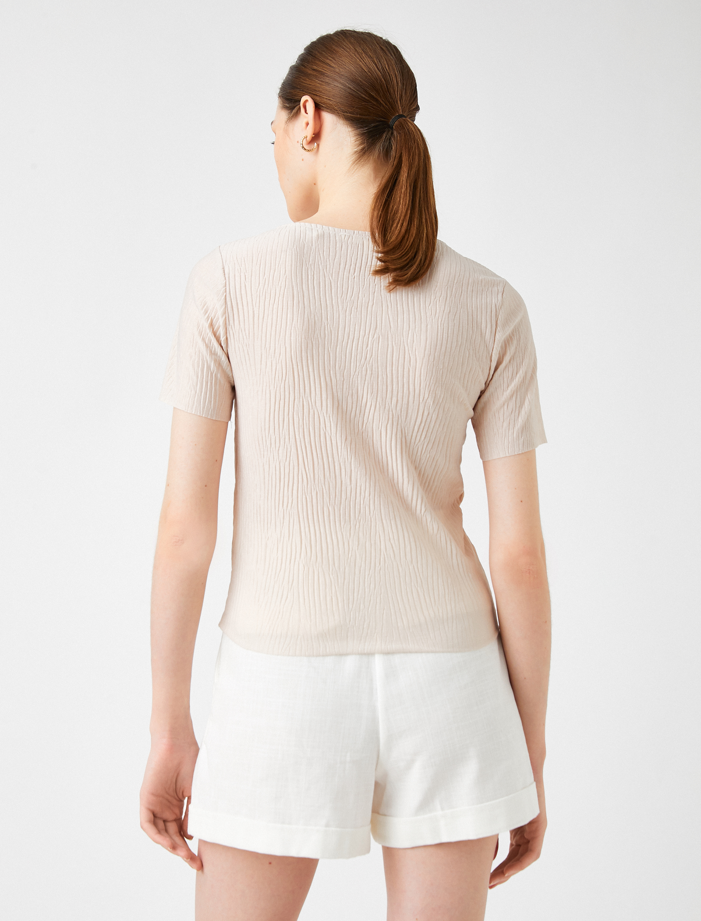   Bisiklet Yaka Kısa Kollu Tişört