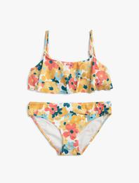 Bikini Takımı Çiçekli İnce Askılı