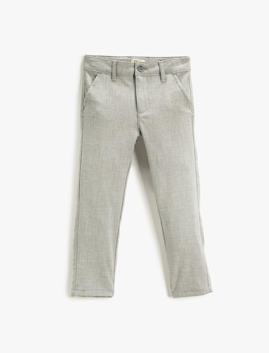  Erkek Çocuk Basic Okul Pantolonu Chino