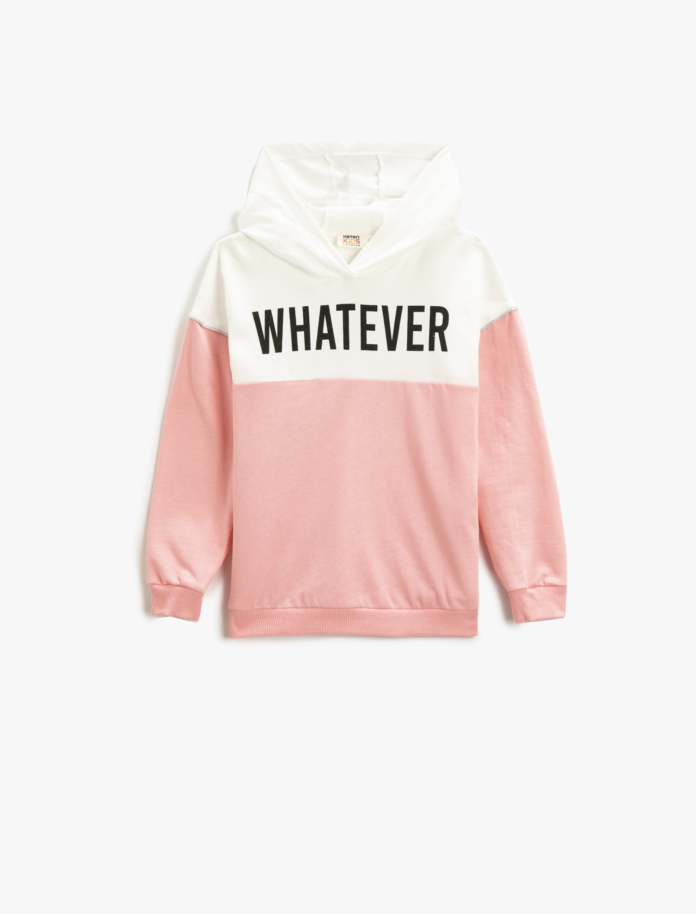  Kız Çocuk Baskılı Kapüşonlu Sweatshirt Pamuklu