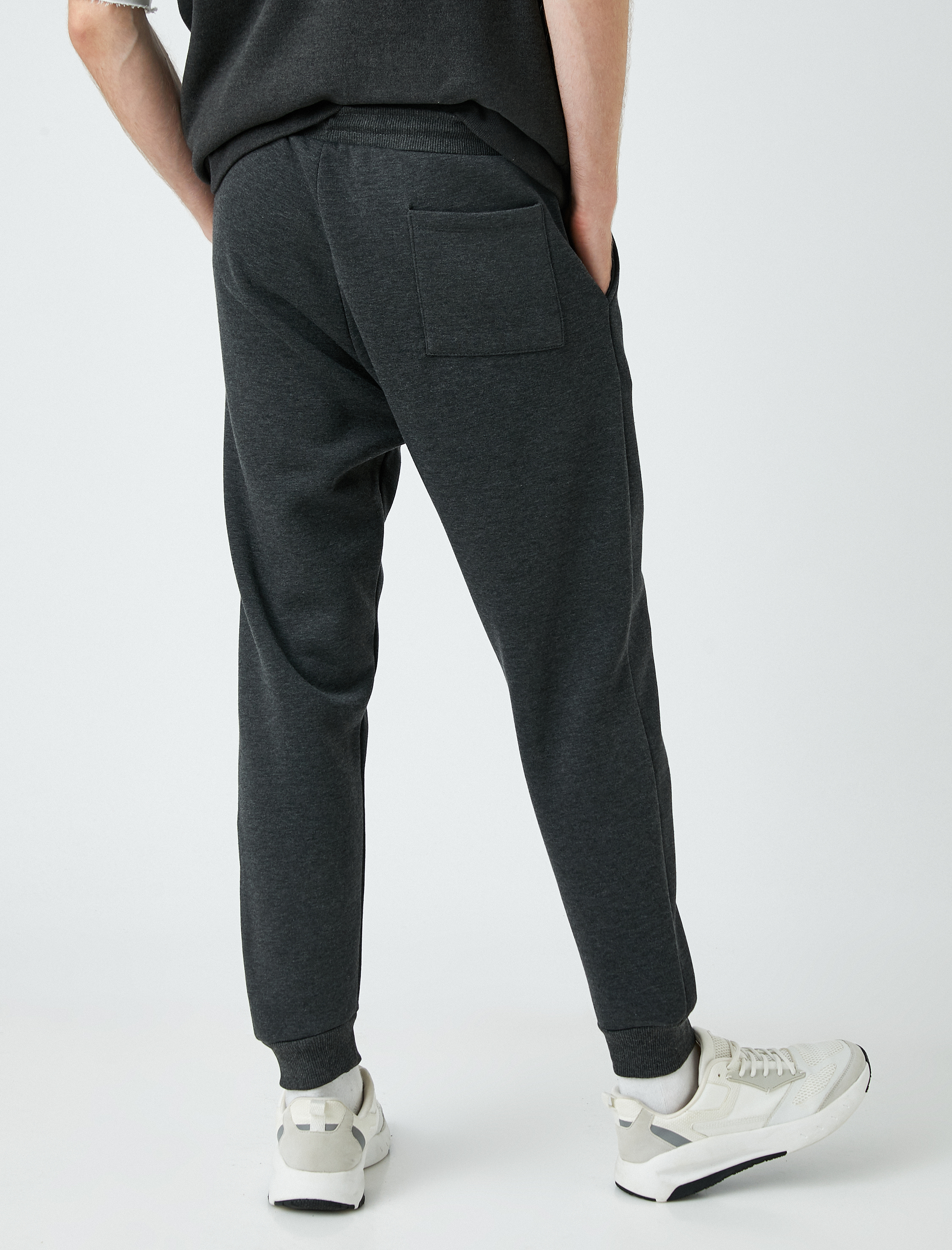 Basic Jogger Eşofman Altı Beli Bağcıklı Cepli Şardonlu