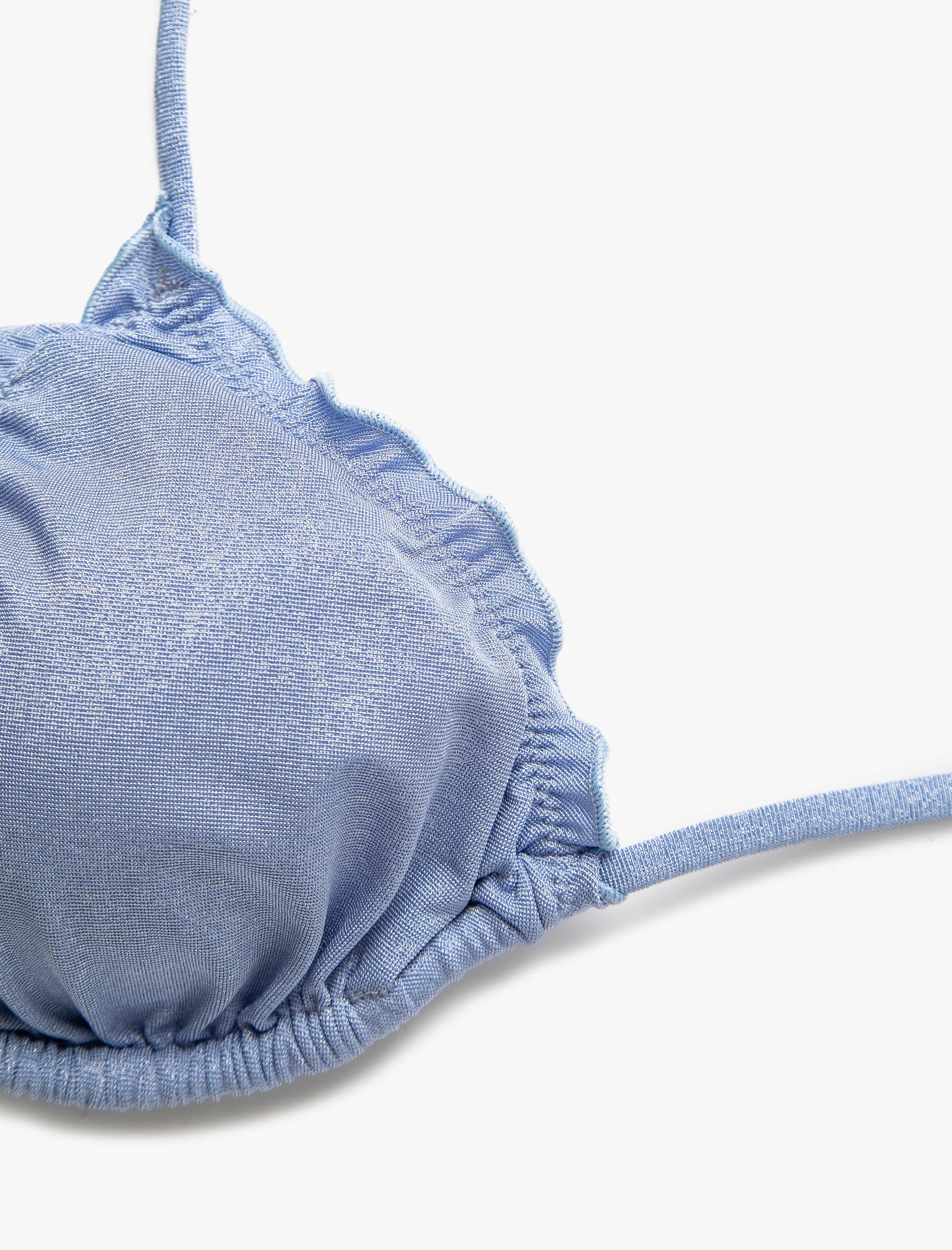   Üçgen Bikini Üstü Simli