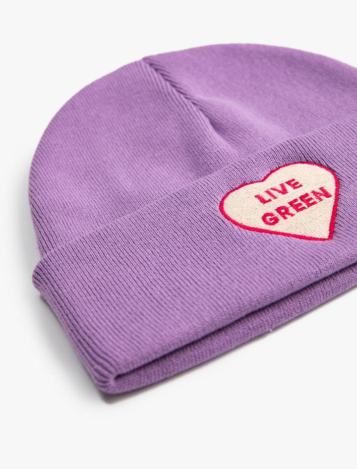 Kız Çocuk Triko Bere İşleme Detaylı