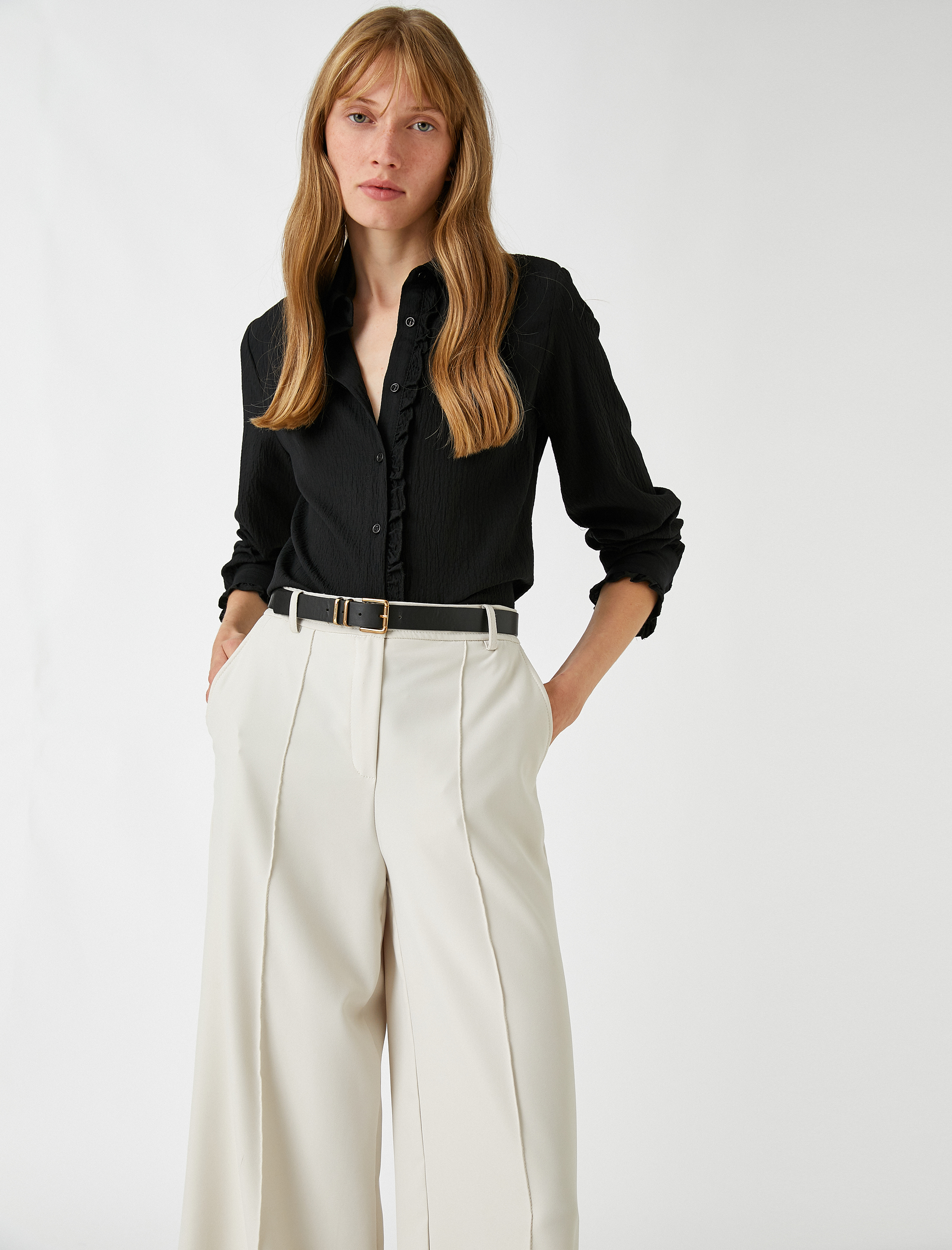   Peter Pan Yaka Gömlek Uzun Kollu