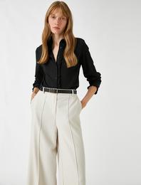 Peter Pan Yaka Gömlek Uzun Kollu