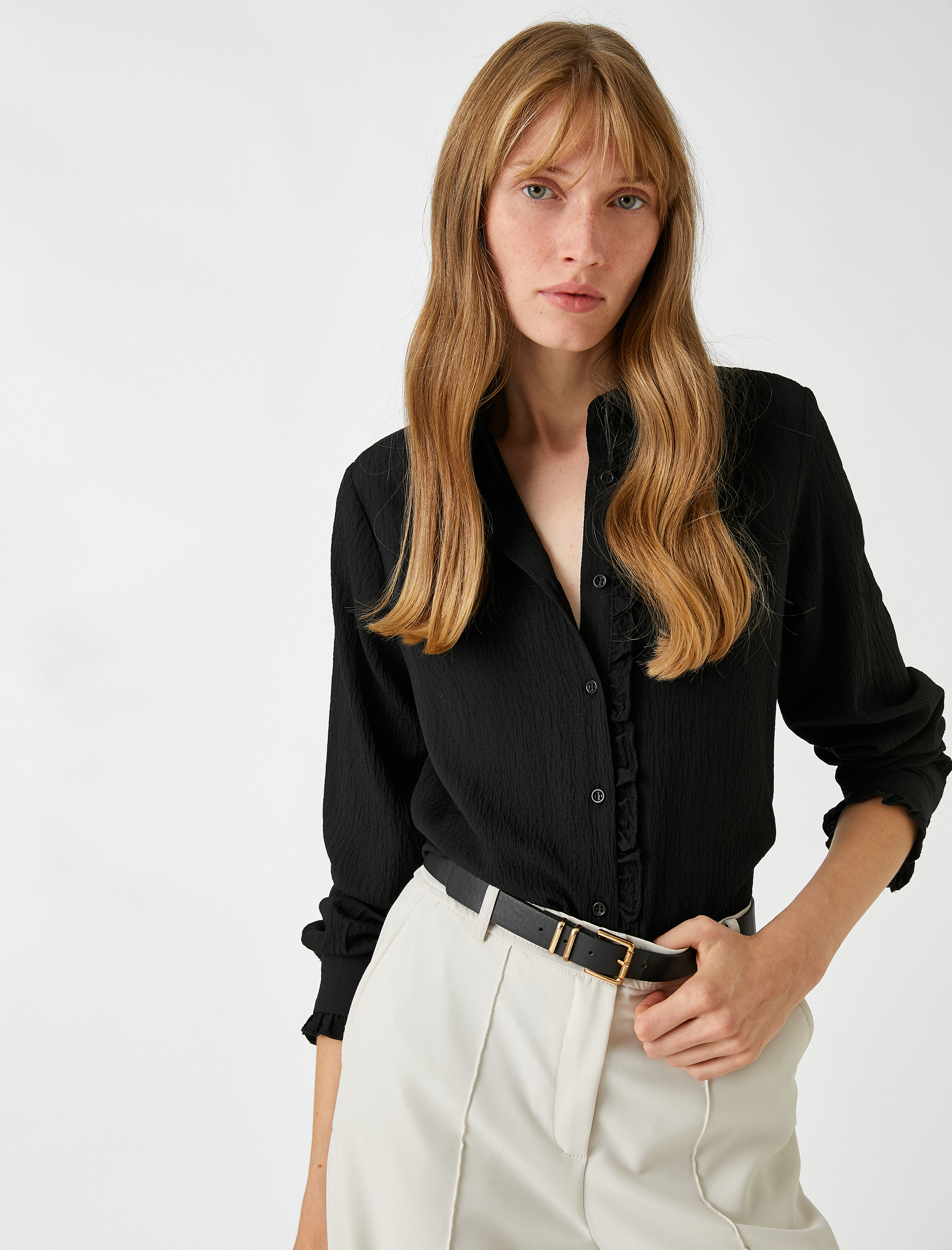   Peter Pan Yaka Gömlek Uzun Kollu