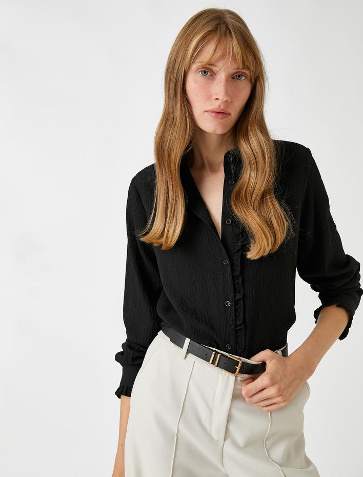  Peter Pan Yaka Gömlek Uzun Kollu