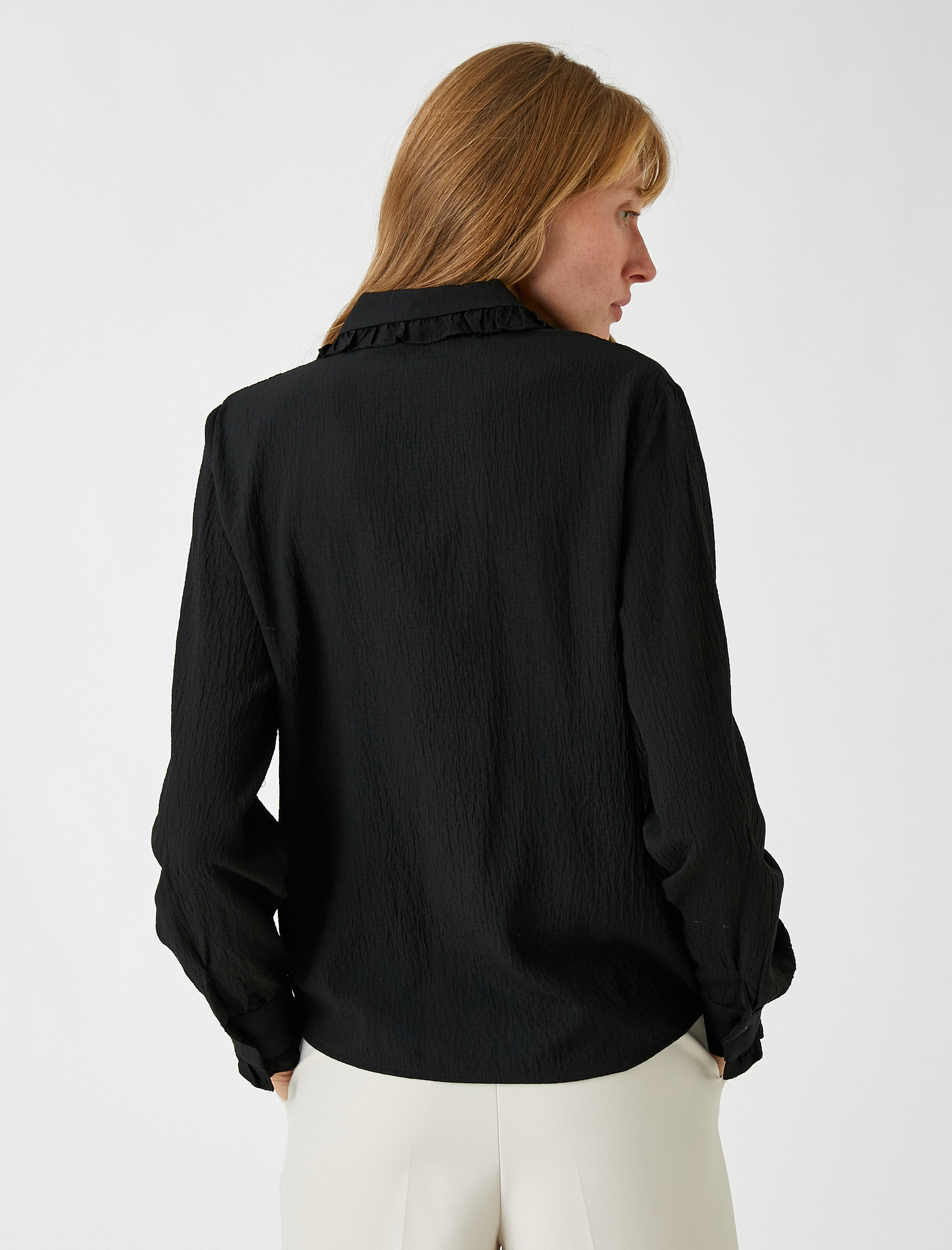   Peter Pan Yaka Gömlek Uzun Kollu