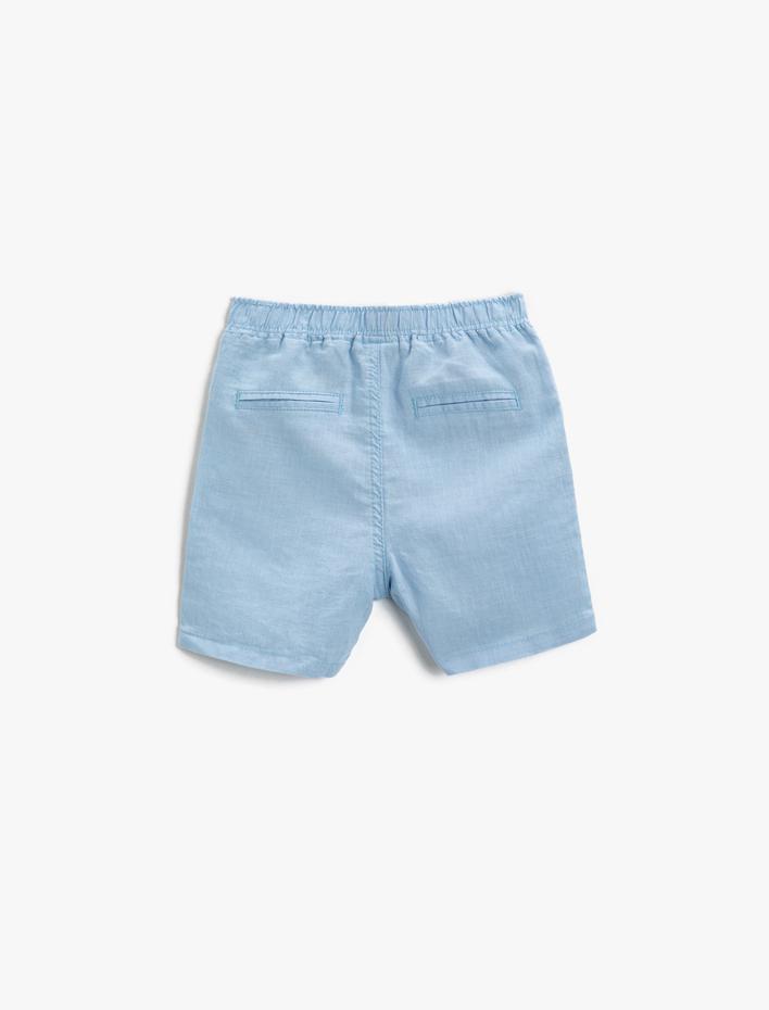 Erkek Bebek Belden Bağlamalı Şort