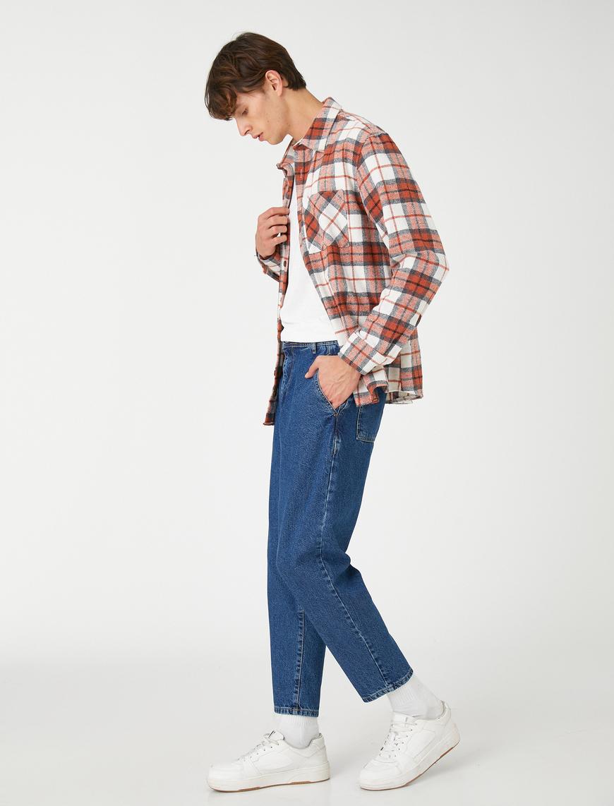   Loose Fit Kot Bol Pantolon - Steve Jean