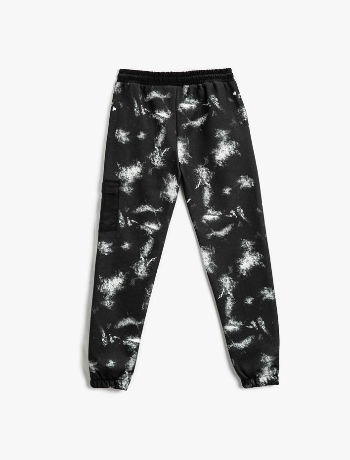 Erkek Çocuk Jogger Eşofman Altı Batik Desenli Yandan Cepli