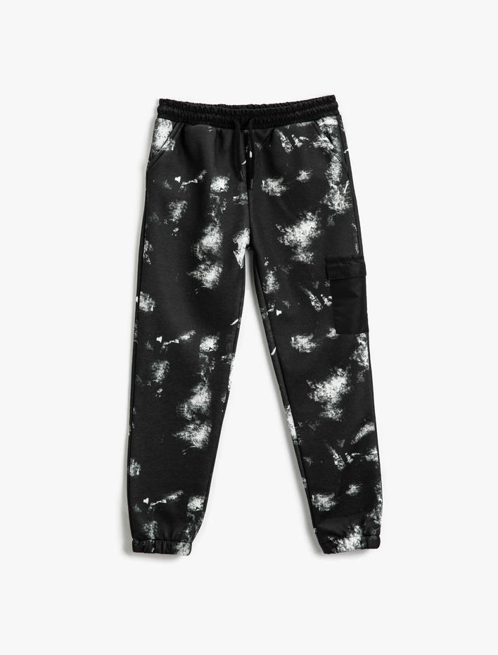 Erkek Çocuk Jogger Eşofman Altı Batik Desenli Yandan Cepli