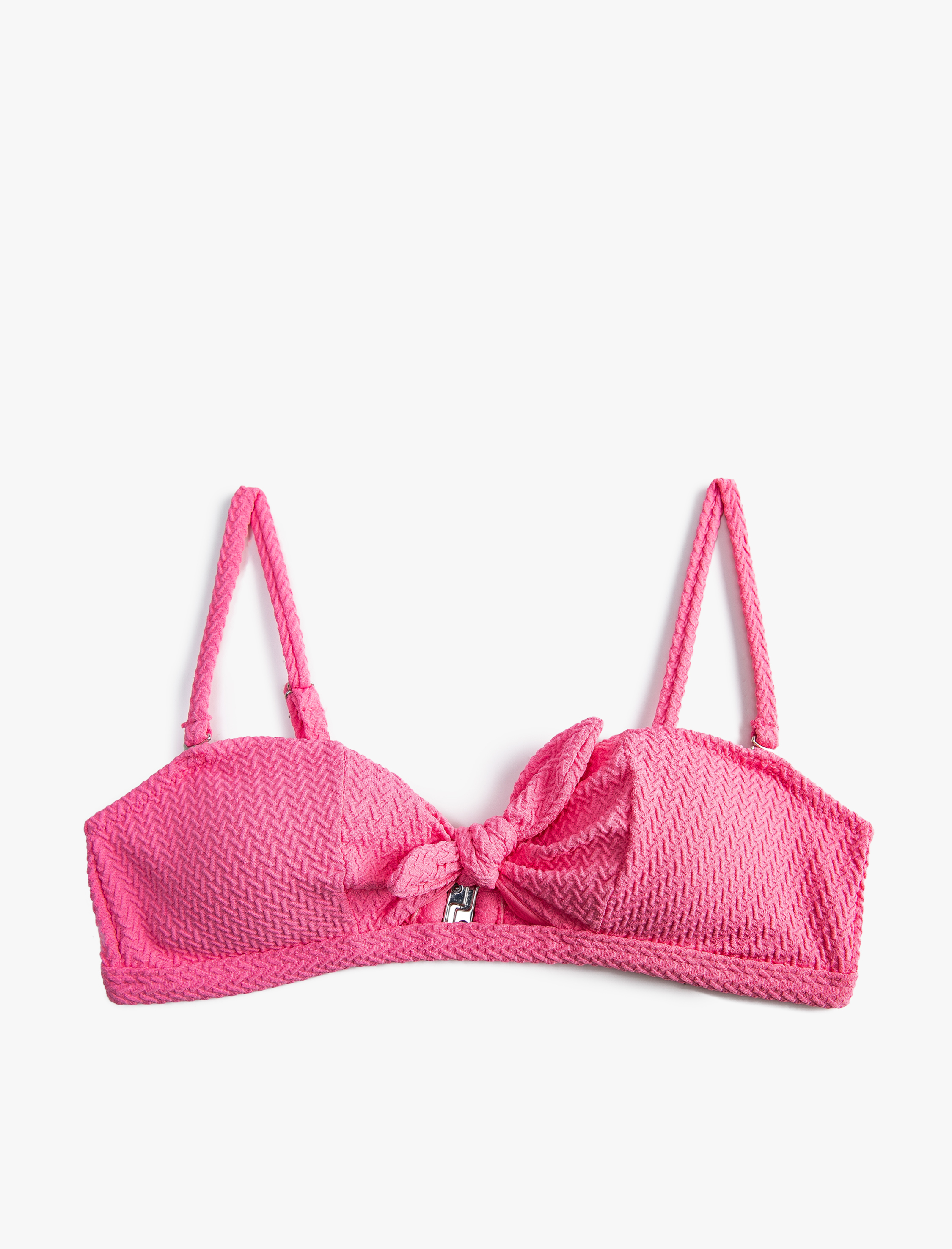   Dokulu Bikini Üstü Bağlama Detaylı Askılı