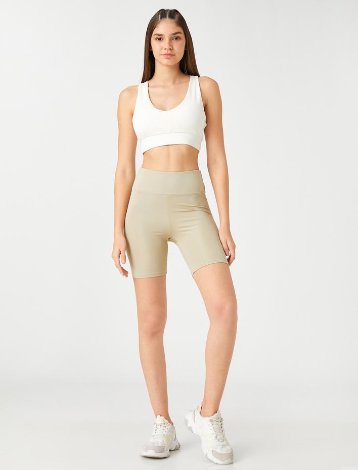  Sporcu Sütyeni Çapraz Askılı U Yaka