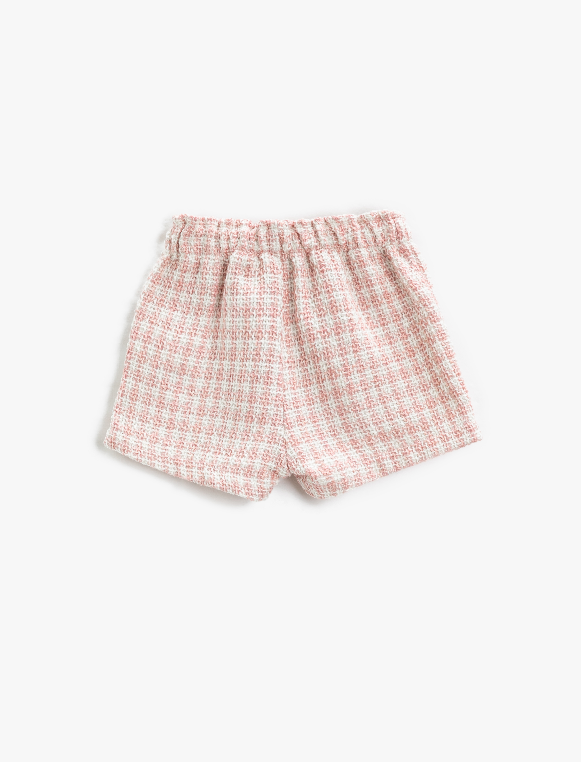  Kız Bebek Tüvit Mini Şort Cepli Beli Lasikli