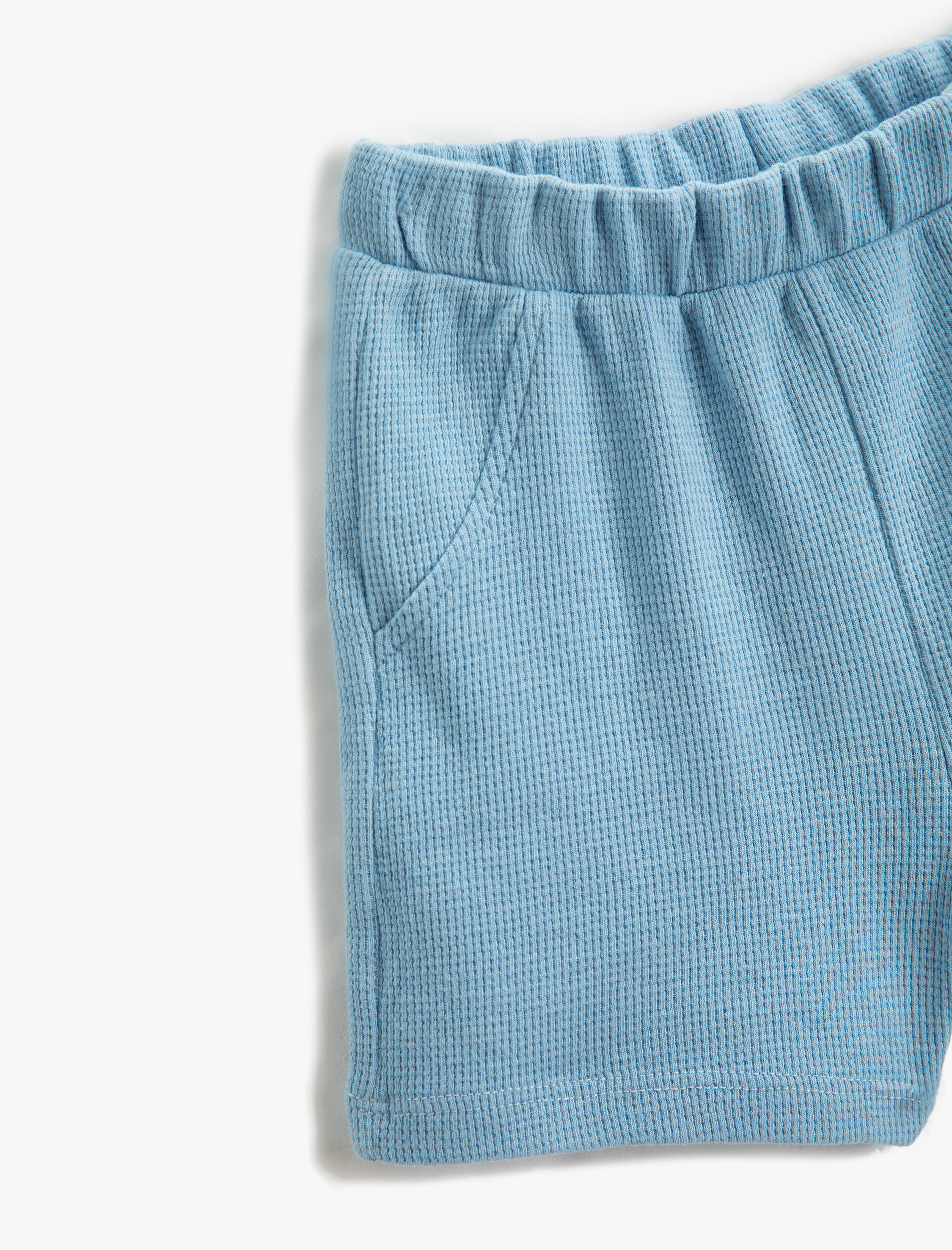  Erkek Bebek Basic Şort Dokulu Cepli Beli Lastikli