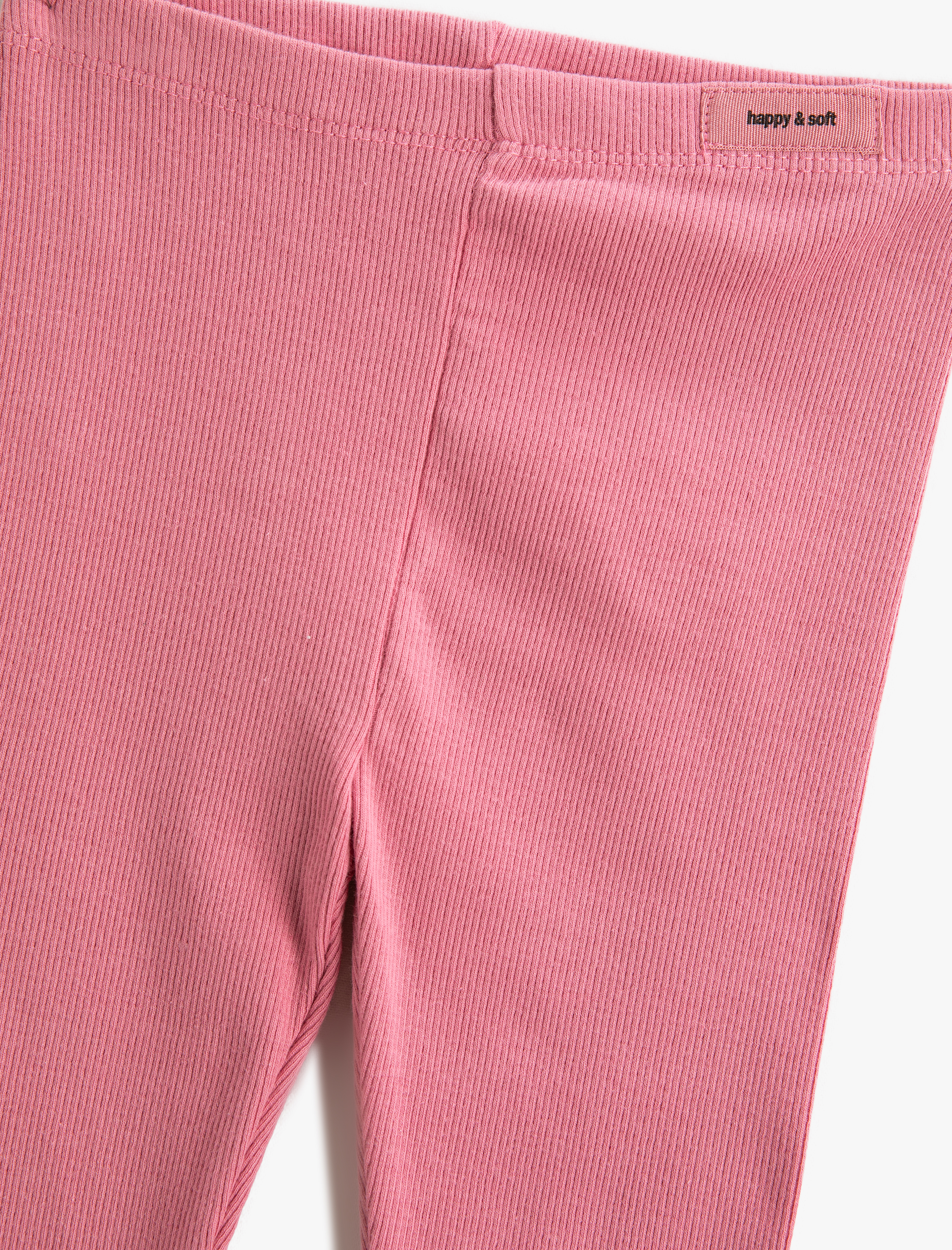  Kız Bebek Fitilli Basic Tayt Etiket Detaylı Beli Lastikli