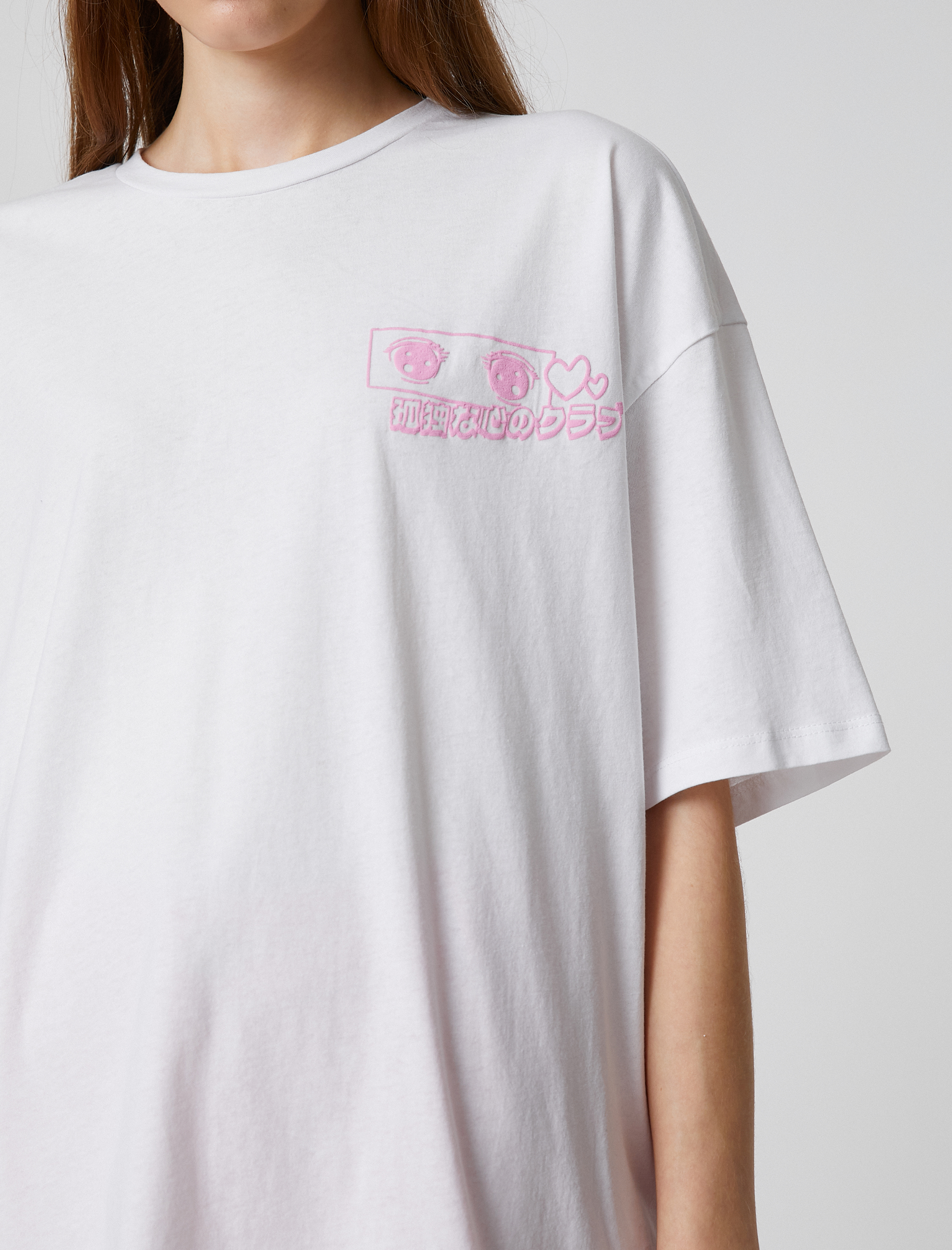 Oversize Anime Tişört Baskılı Oversize Kısa Kollu