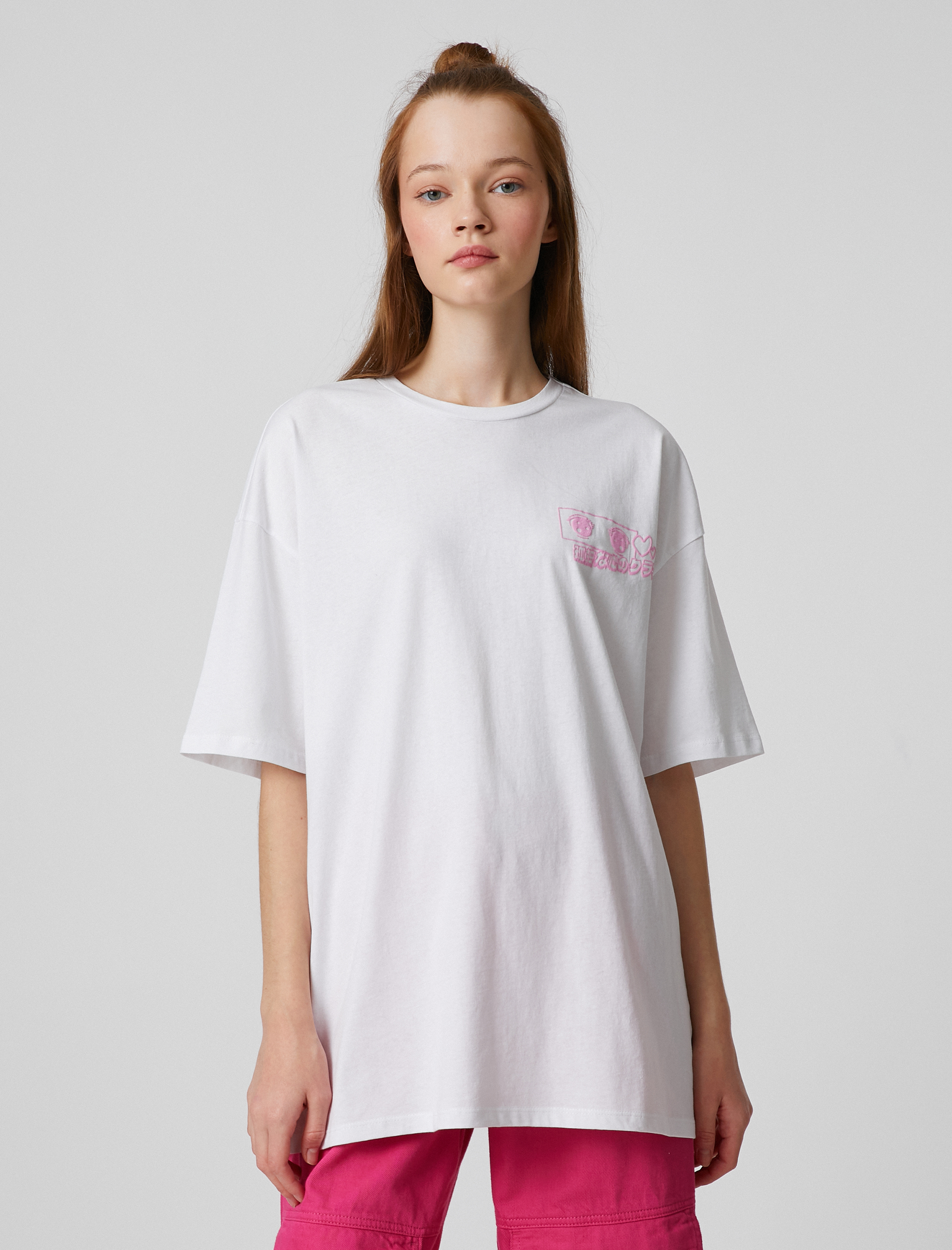 Oversize Anime Tişört Baskılı Oversize Kısa Kollu