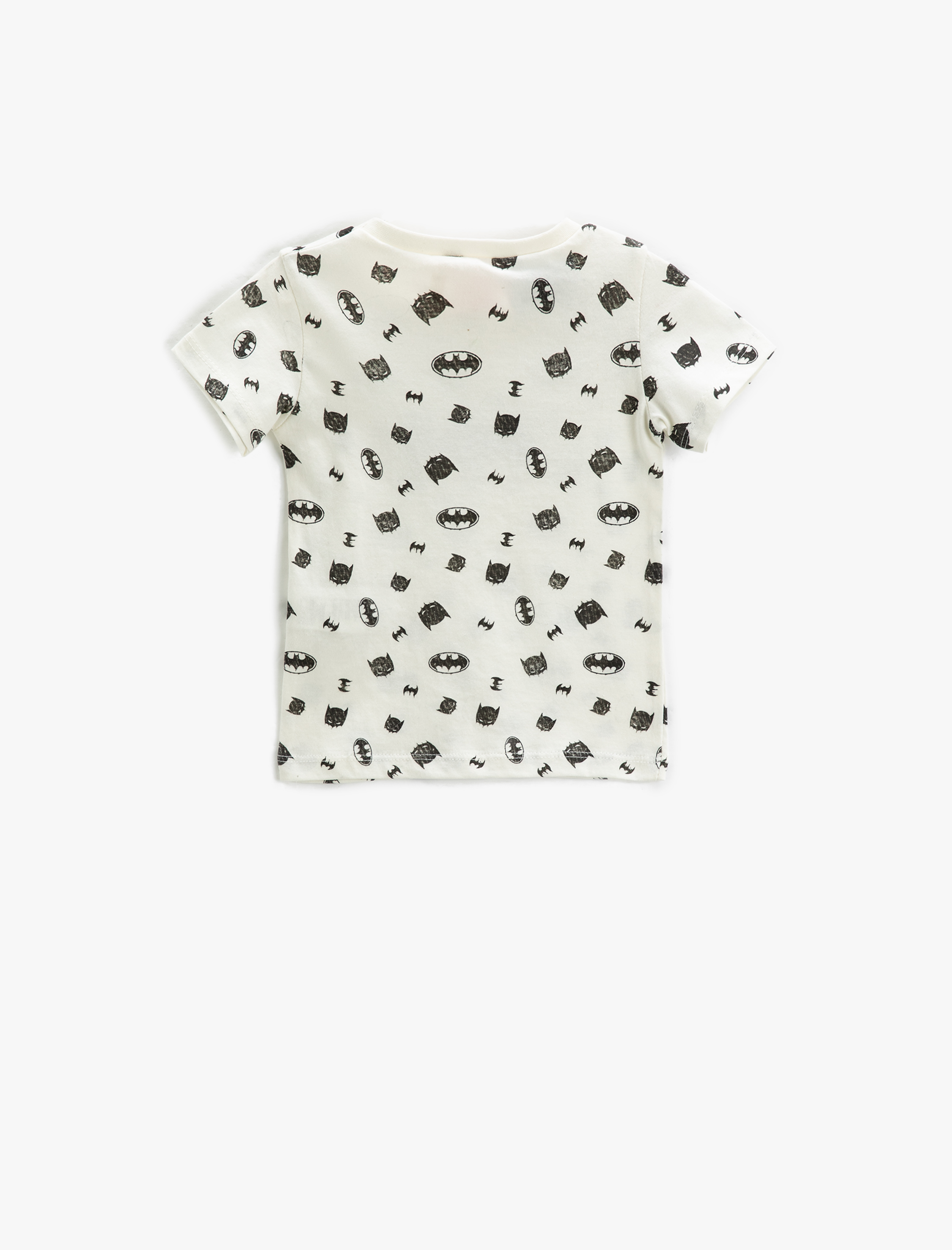  Erkek Bebek Batman Tişört Baskılı Lisanslı Kısa Kollu Bisiklet Yaka