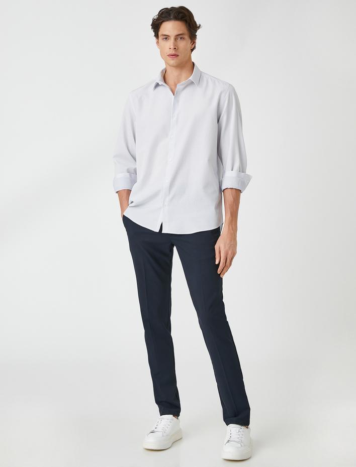  Basic Gömlek Klasik Manşet Yaka Uzun Kollu Non Iron