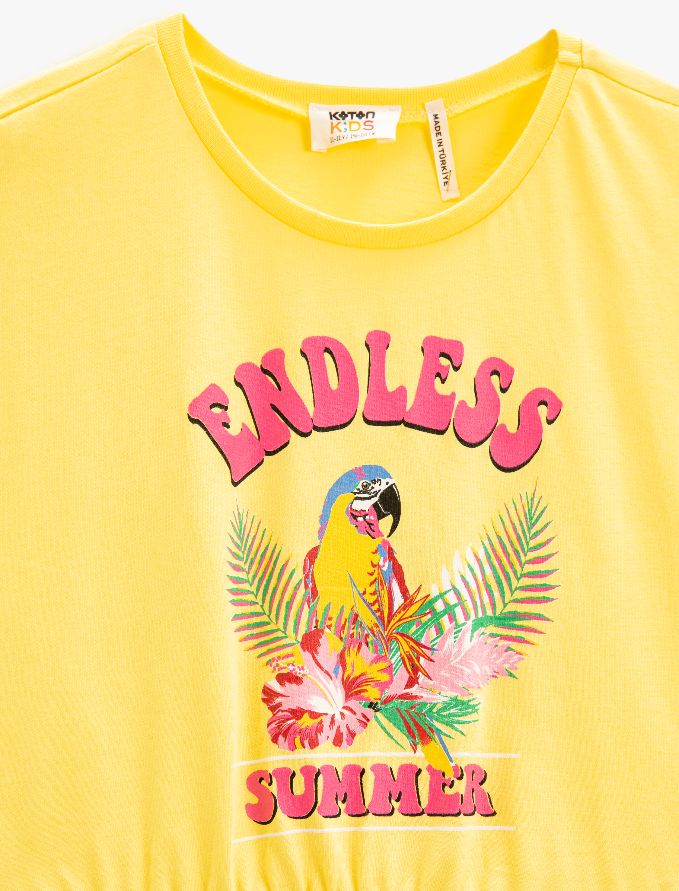  Kız Çocuk Elbise Kolsuz Püsküllü Baskılı Bisiklet Yaka