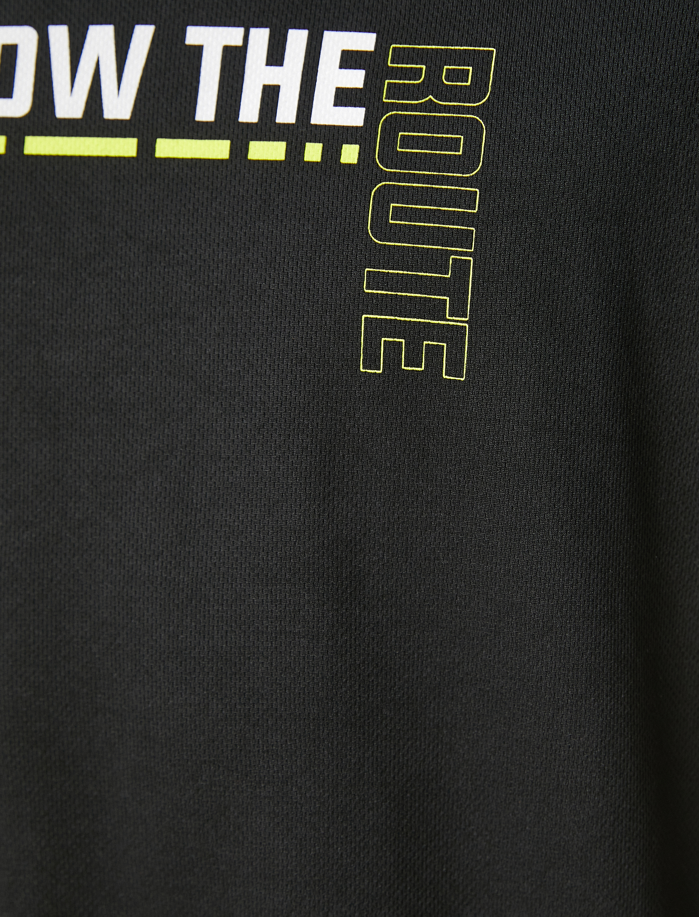   Spor Tişört Bisiklet Yaka Slogan Baskılı