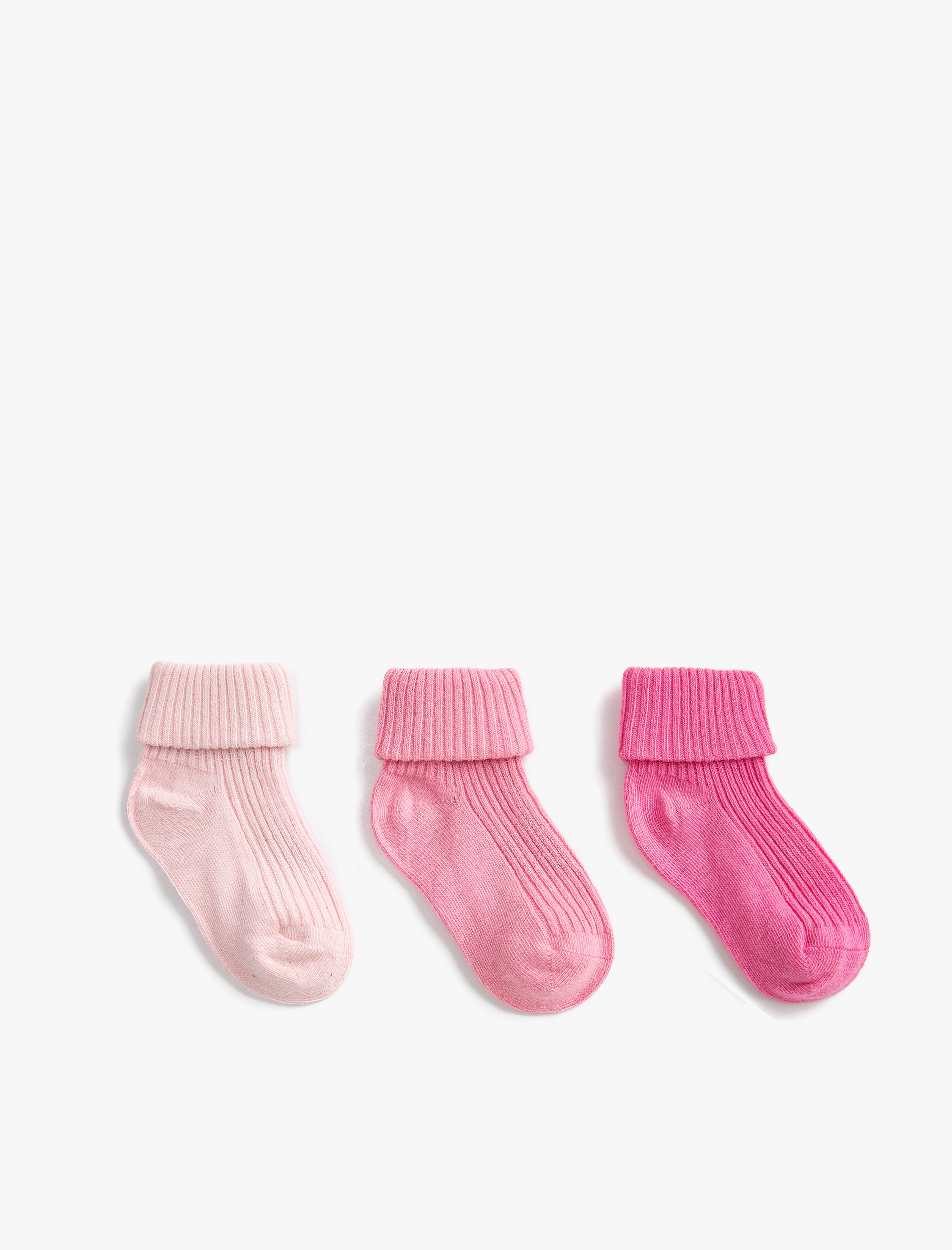  Kız Bebek Çorap Paketi 3'lü Basic Pamuk Karışımlı