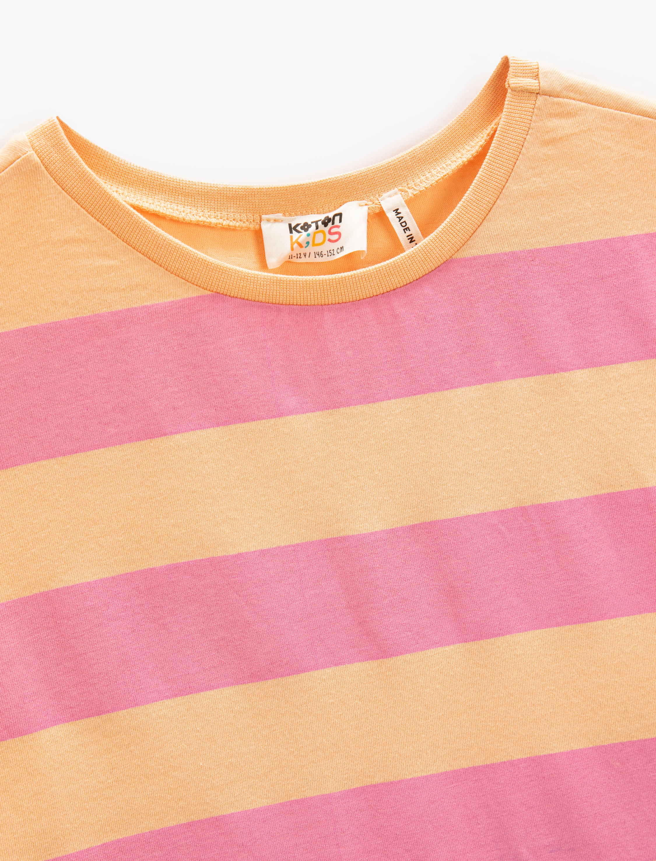  Kız Çocuk Kısa Kollu Tişört Bisiklet Yaka Pamuklu