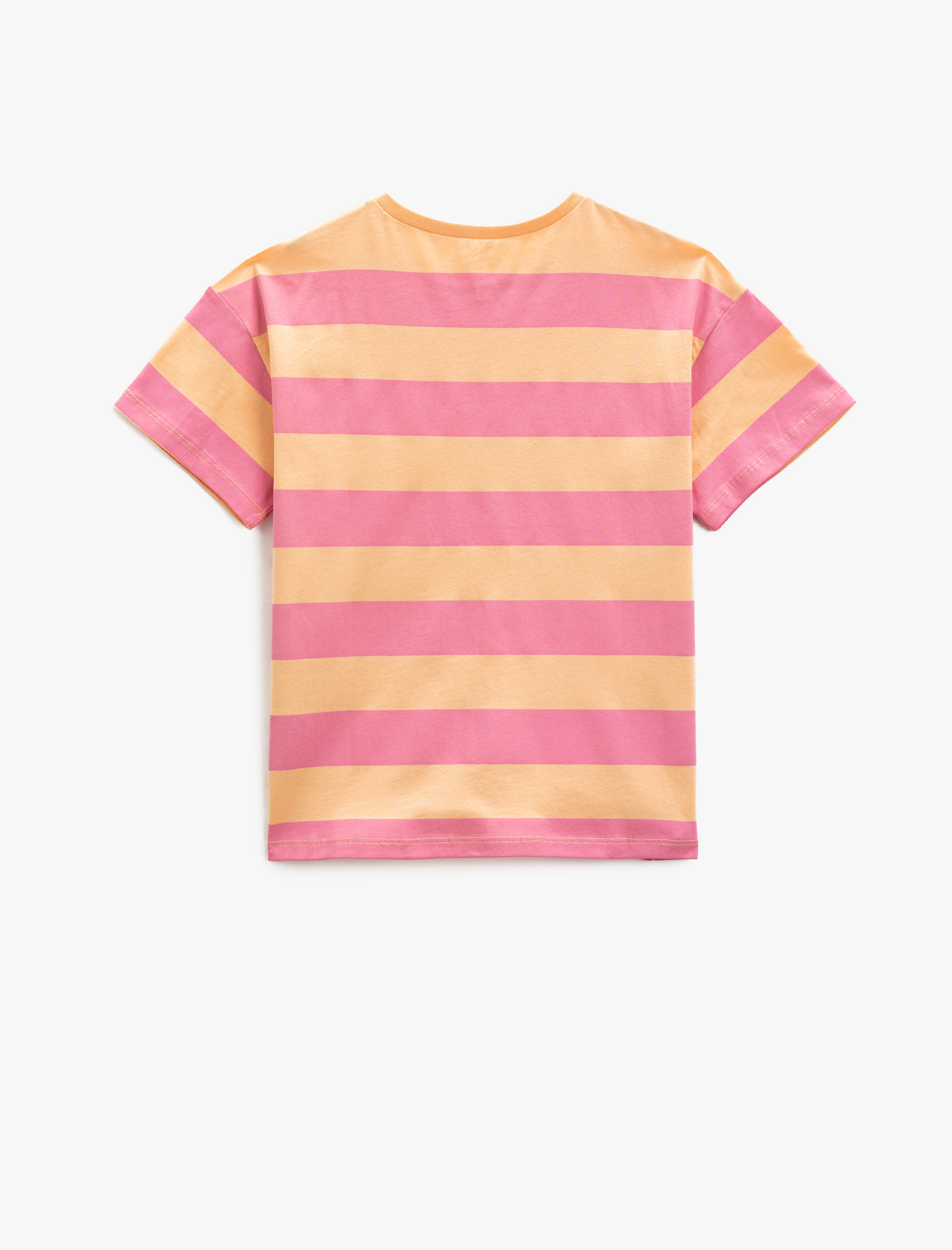  Kız Çocuk Kısa Kollu Tişört Bisiklet Yaka Pamuklu