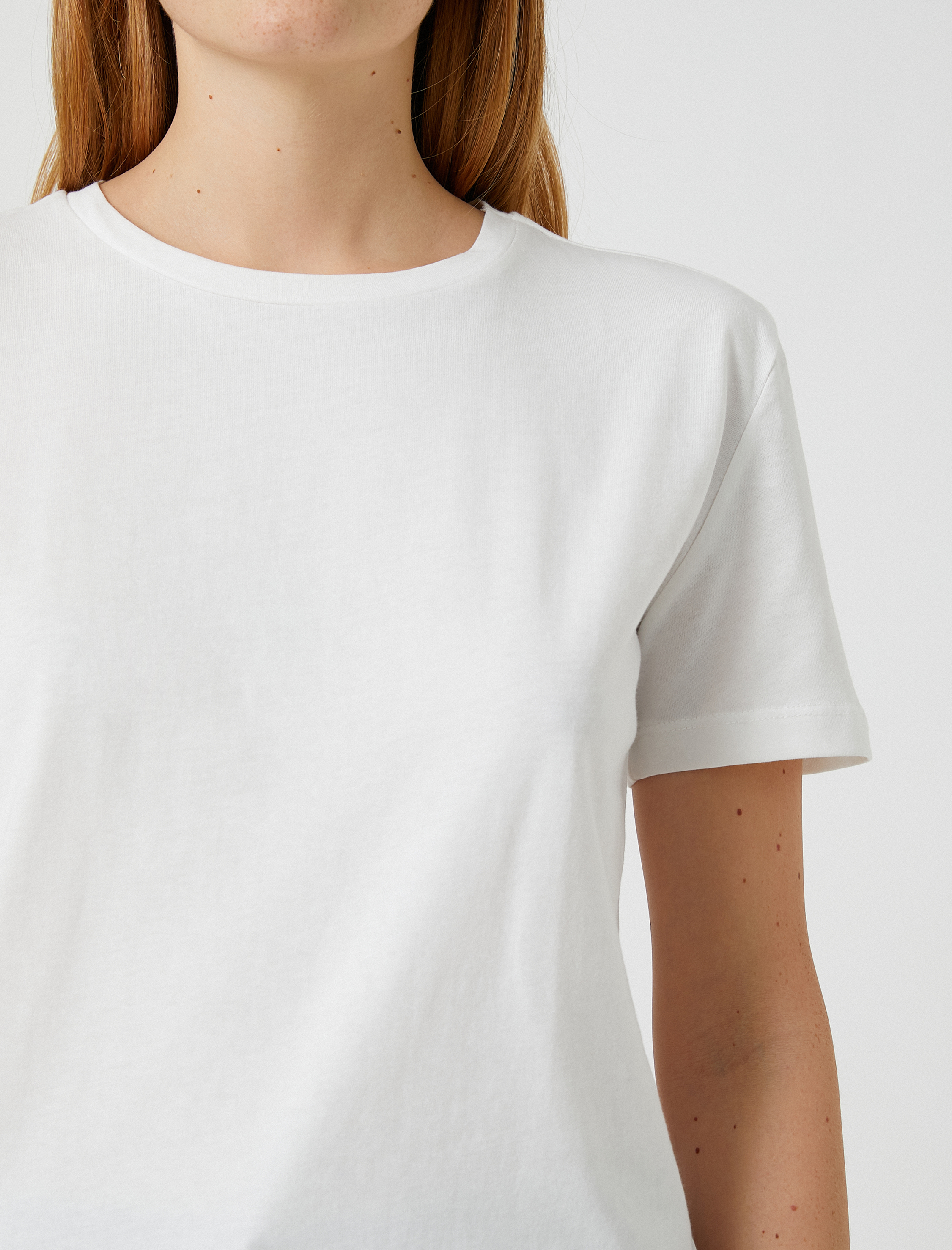   Basic Tişört Kısa Kollu Bisiklet Yaka