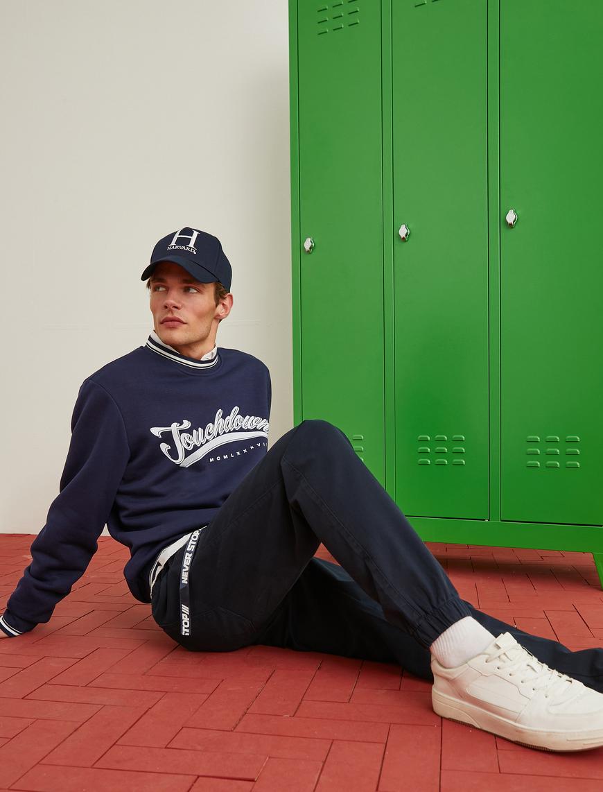   Jogger Kanvas Pantolon Beli Bağcıklı