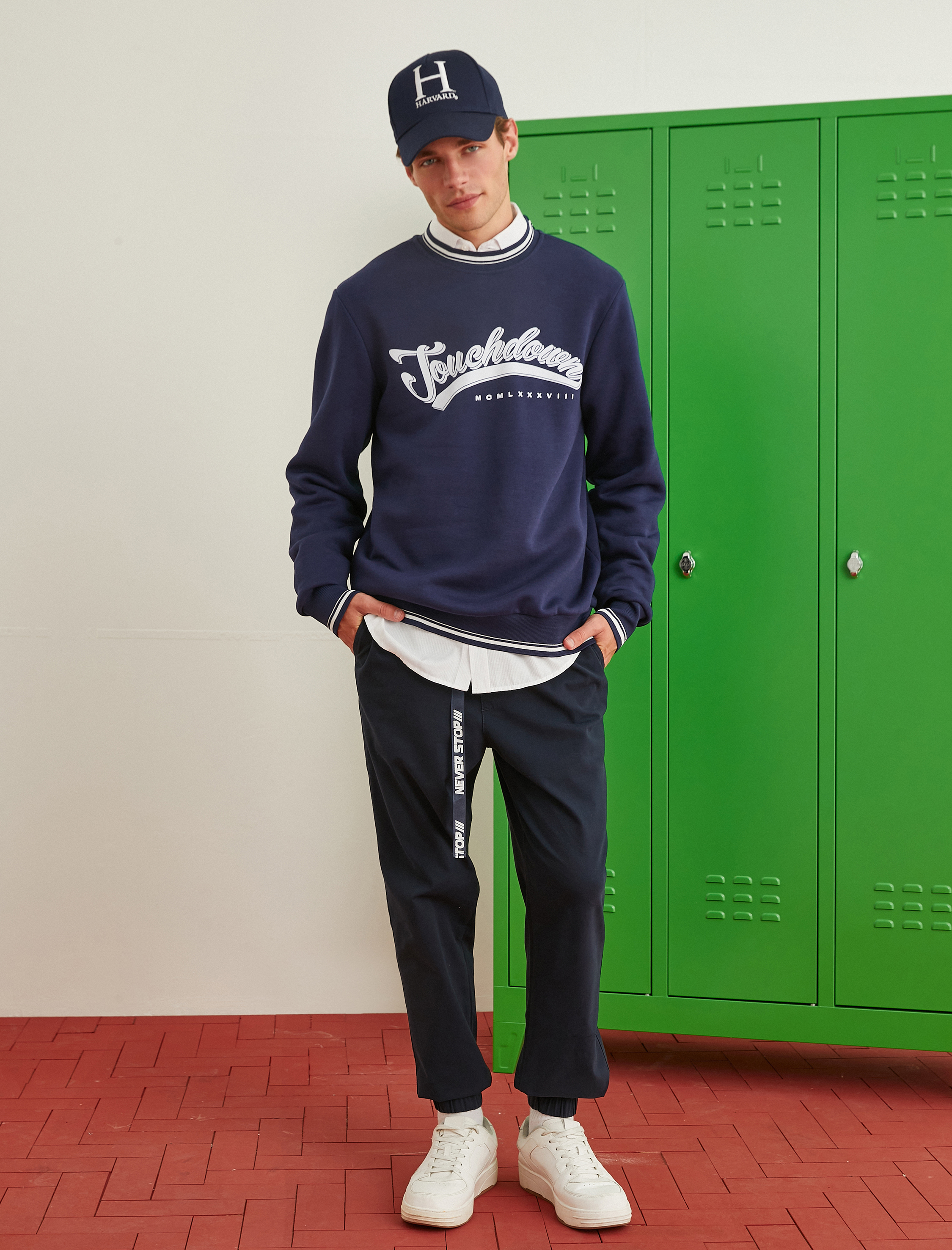   Jogger Kanvas Pantolon Beli Bağcıklı