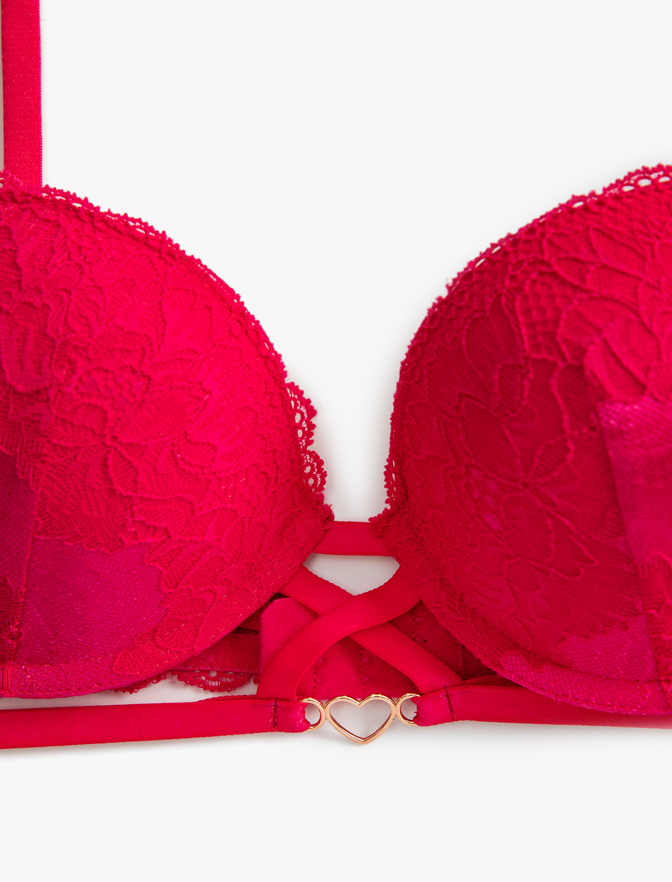   Push Up Sütyen Dantelli Dolgulu Balenli Metal Aksesuarlı