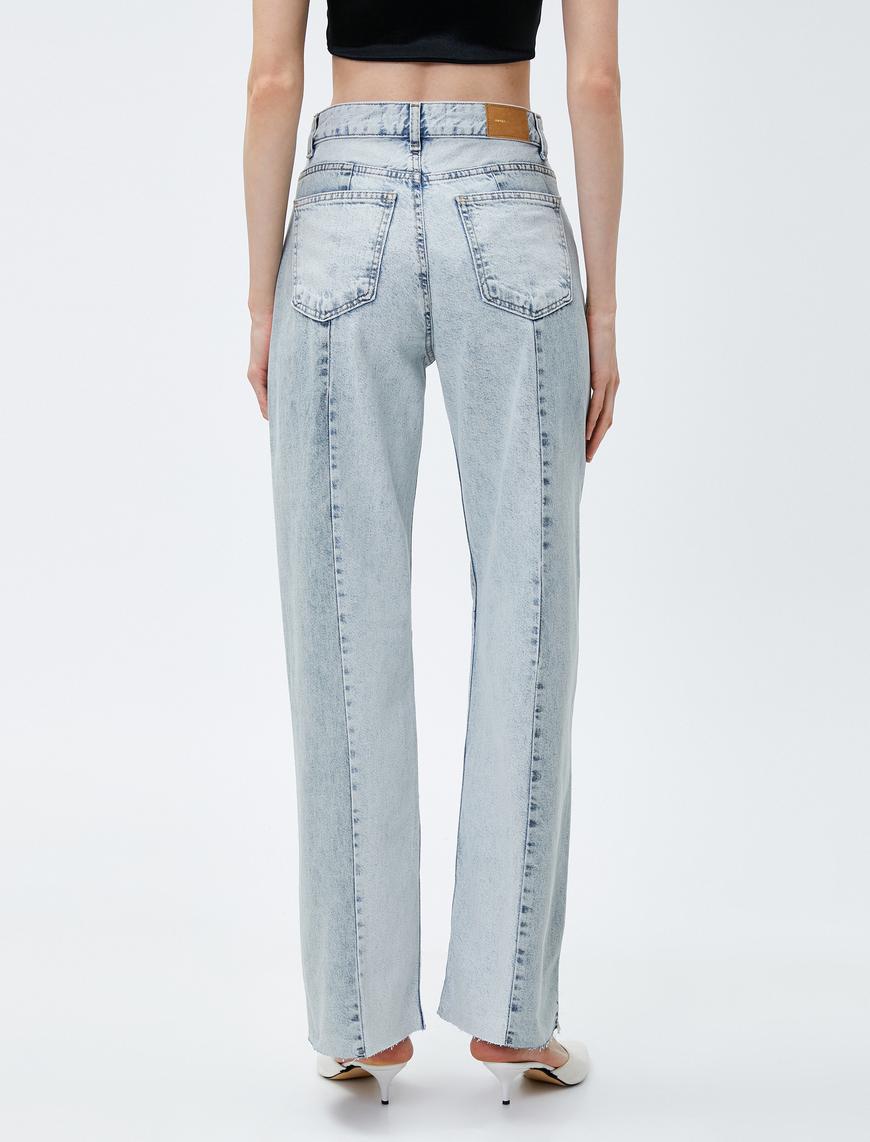   Düz Paça Straight Jean Kot Pantolon Yüksek Bel - Nora Jeans