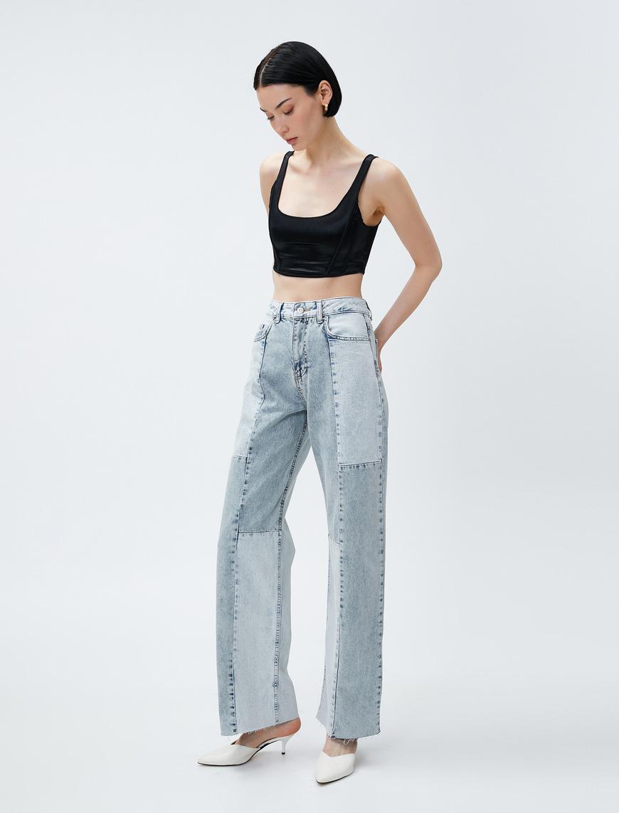   Düz Paça Straight Jean Kot Pantolon Yüksek Bel - Nora Jeans