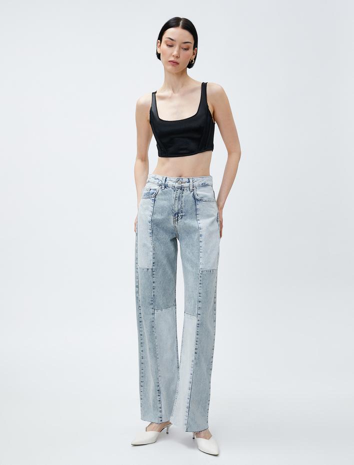  Düz Paça Straight Jean Kot Pantolon Yüksek Bel - Nora Jeans