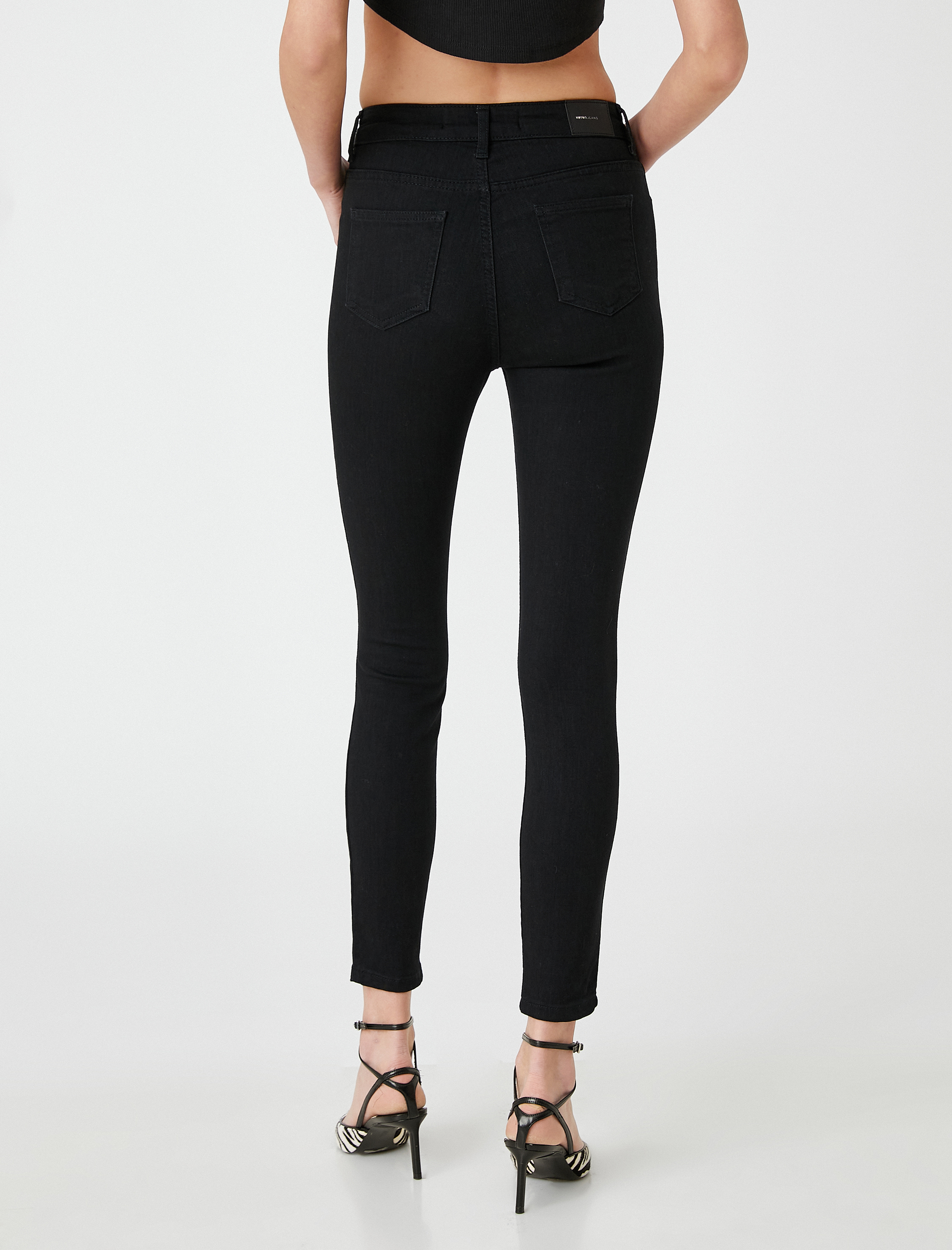   Dar Kesim Yüksek Bel Kot Pantolon - Carmen Jean