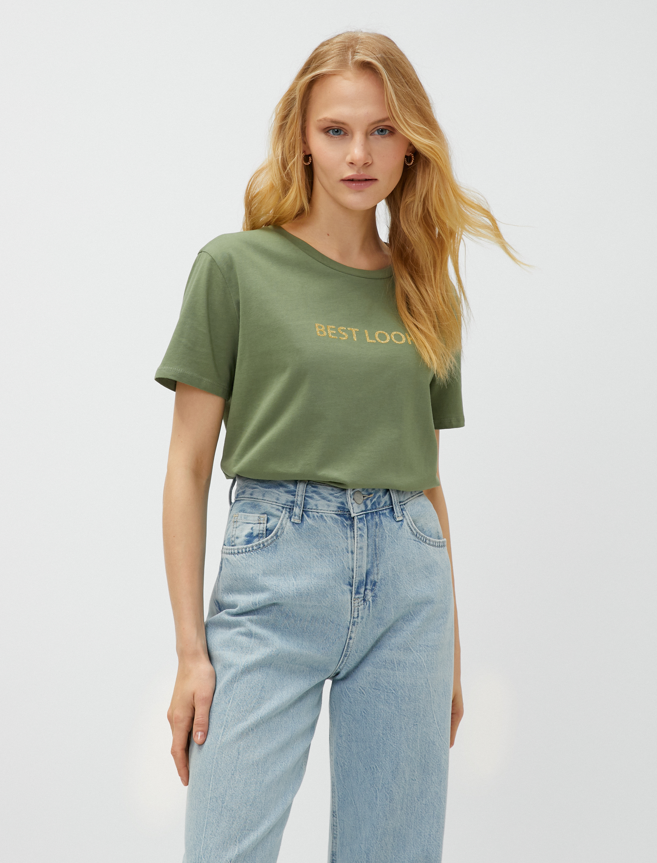   Baskılı Tişört Kısa Kollu Pamuklu