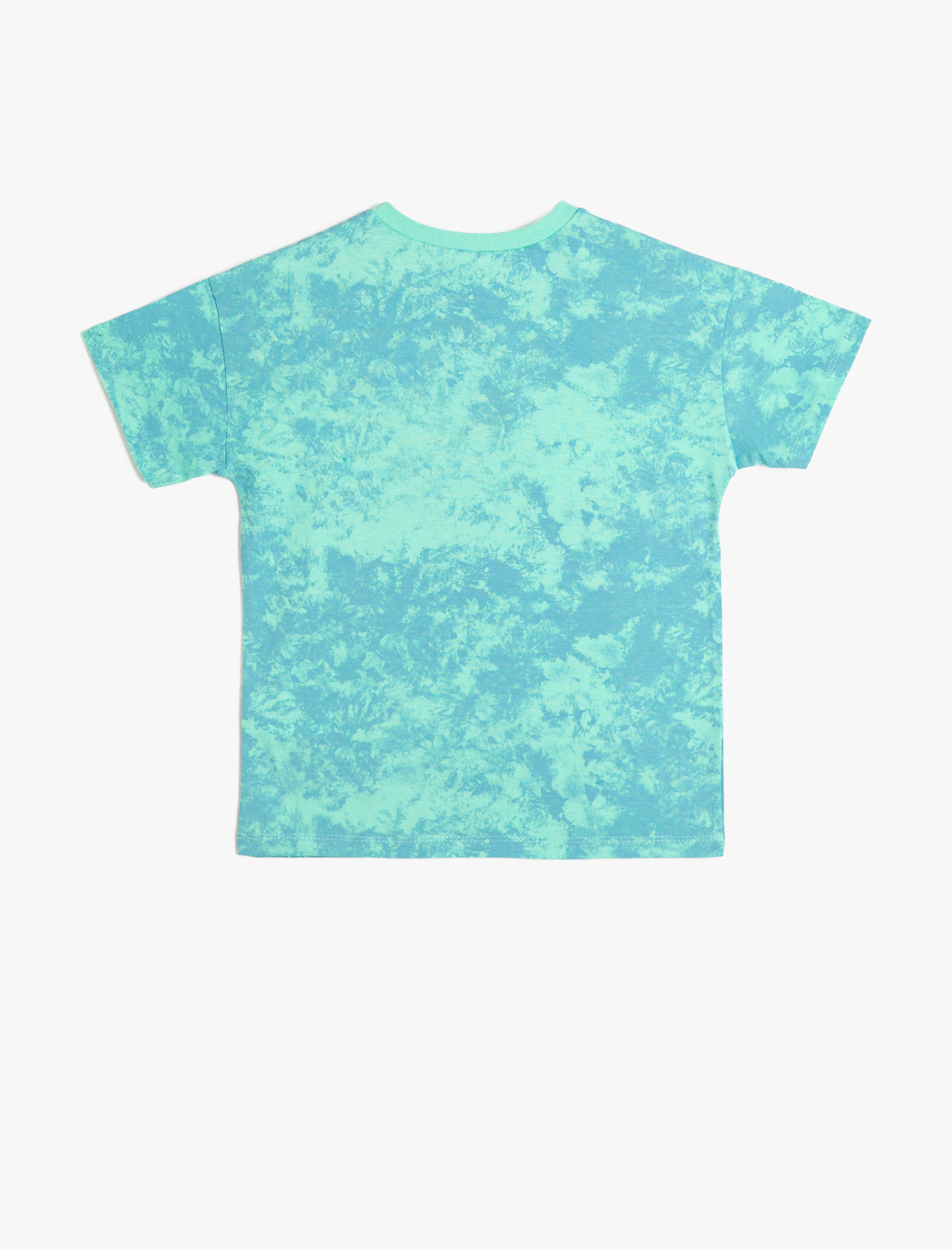  Erkek Çocuk Tişört Kısa Kollu Baskılı Batik Desenli Pamuklu