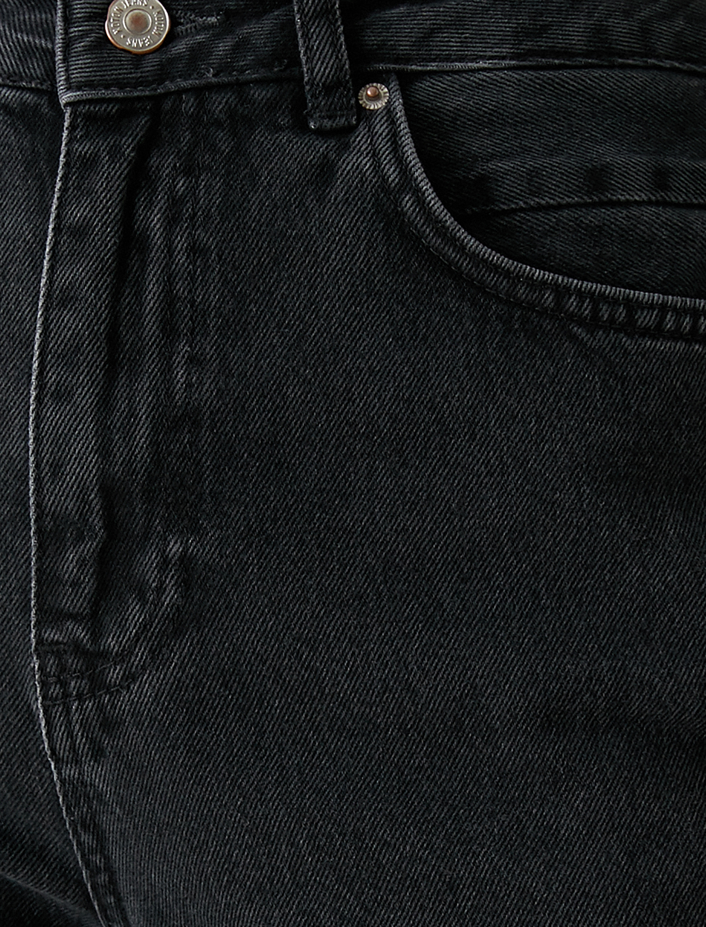   Yüksek Bel Düz Crop Paça Kot Pantolon - Eve Jean