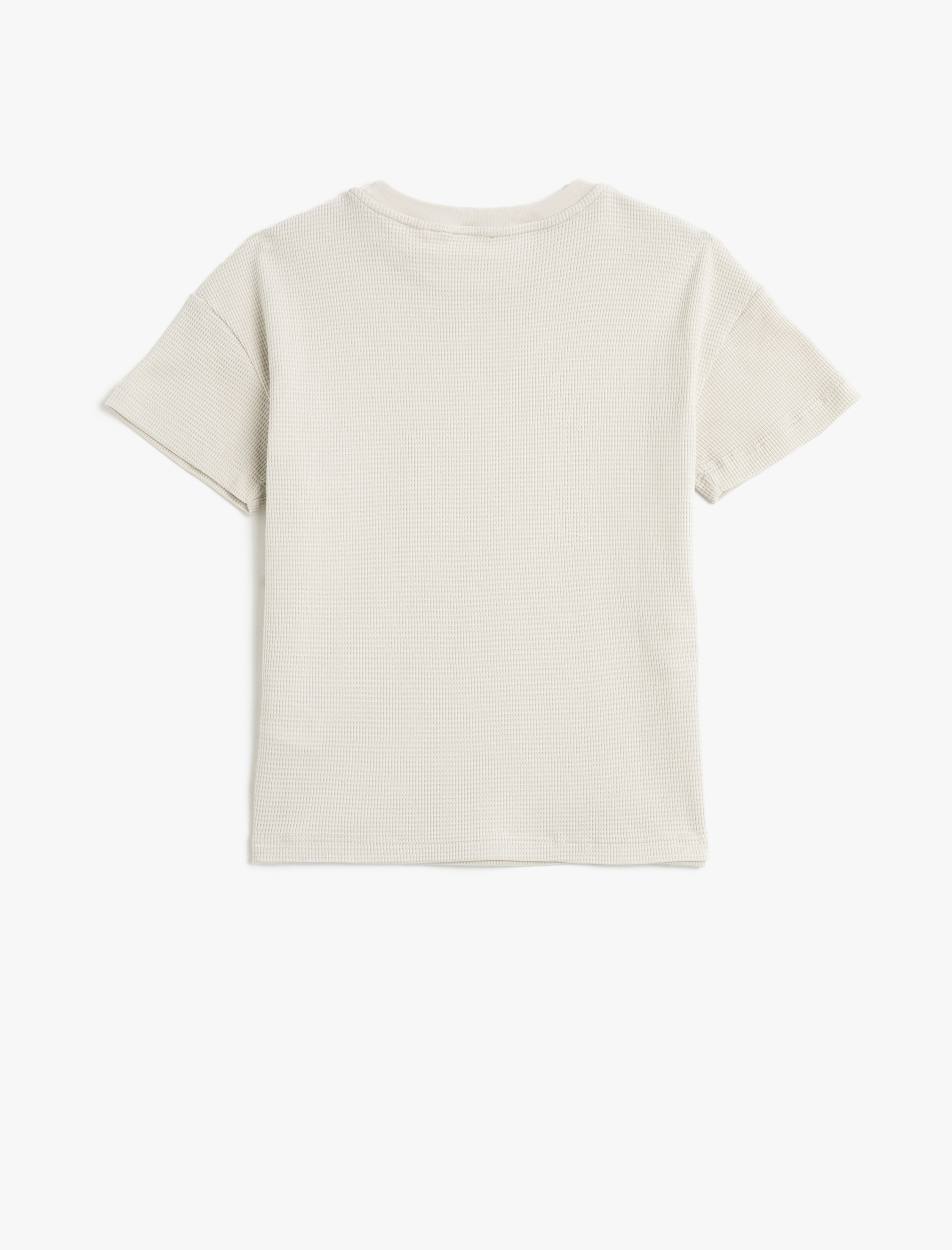  Erkek Çocuk Basic Tişört Kısa Kollu Bisiklet Yaka Pamuklu