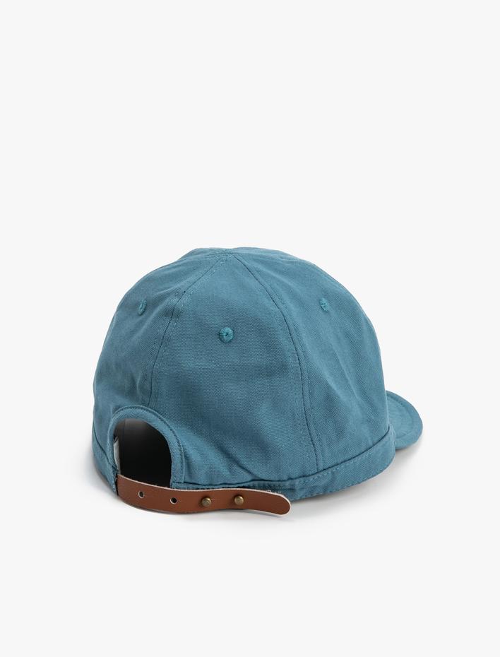 Erkek Kep Şapka Slogan İşlemeli