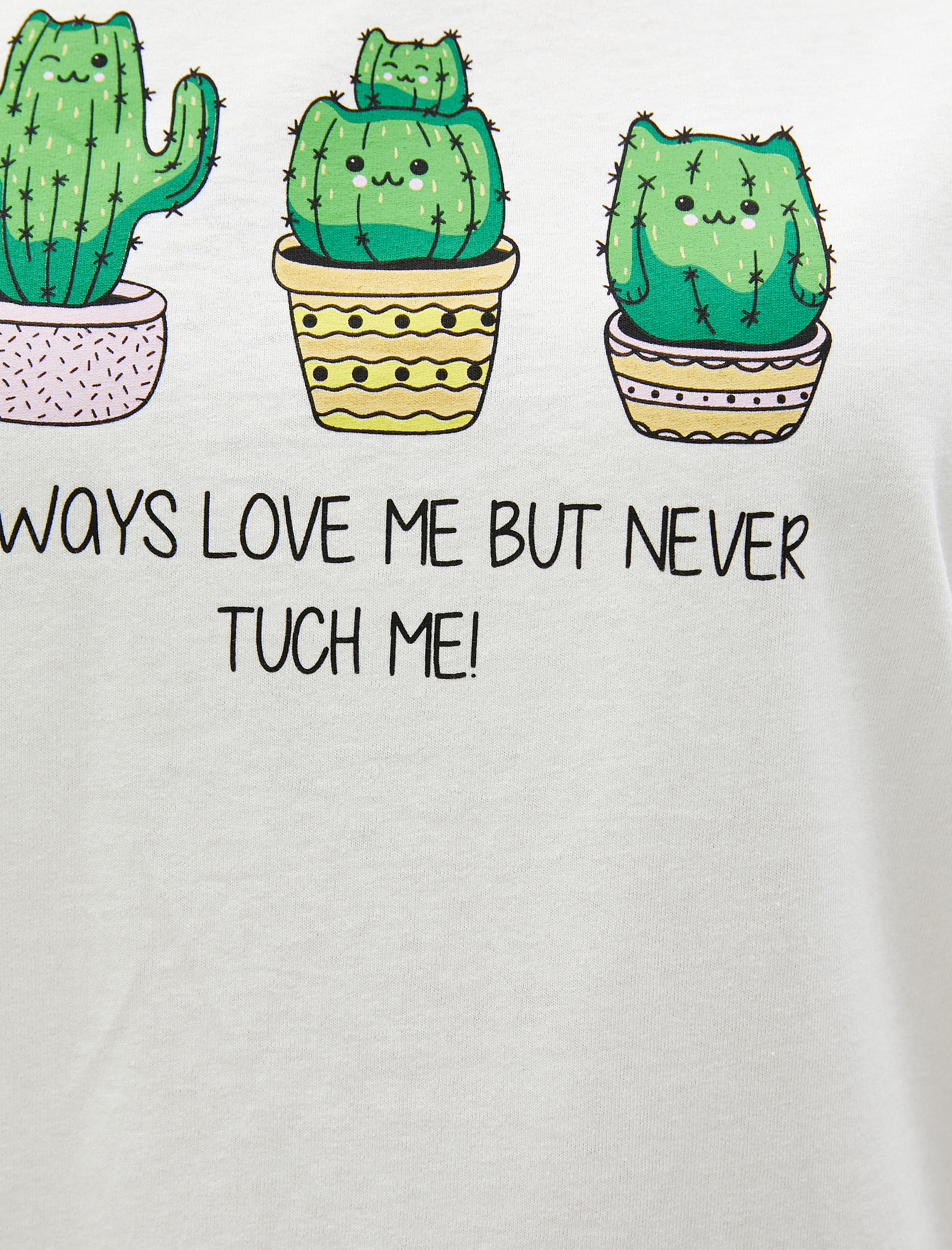   Baskılı Tişört Bisiklet Yaka Kısa Kollu Pamuklu