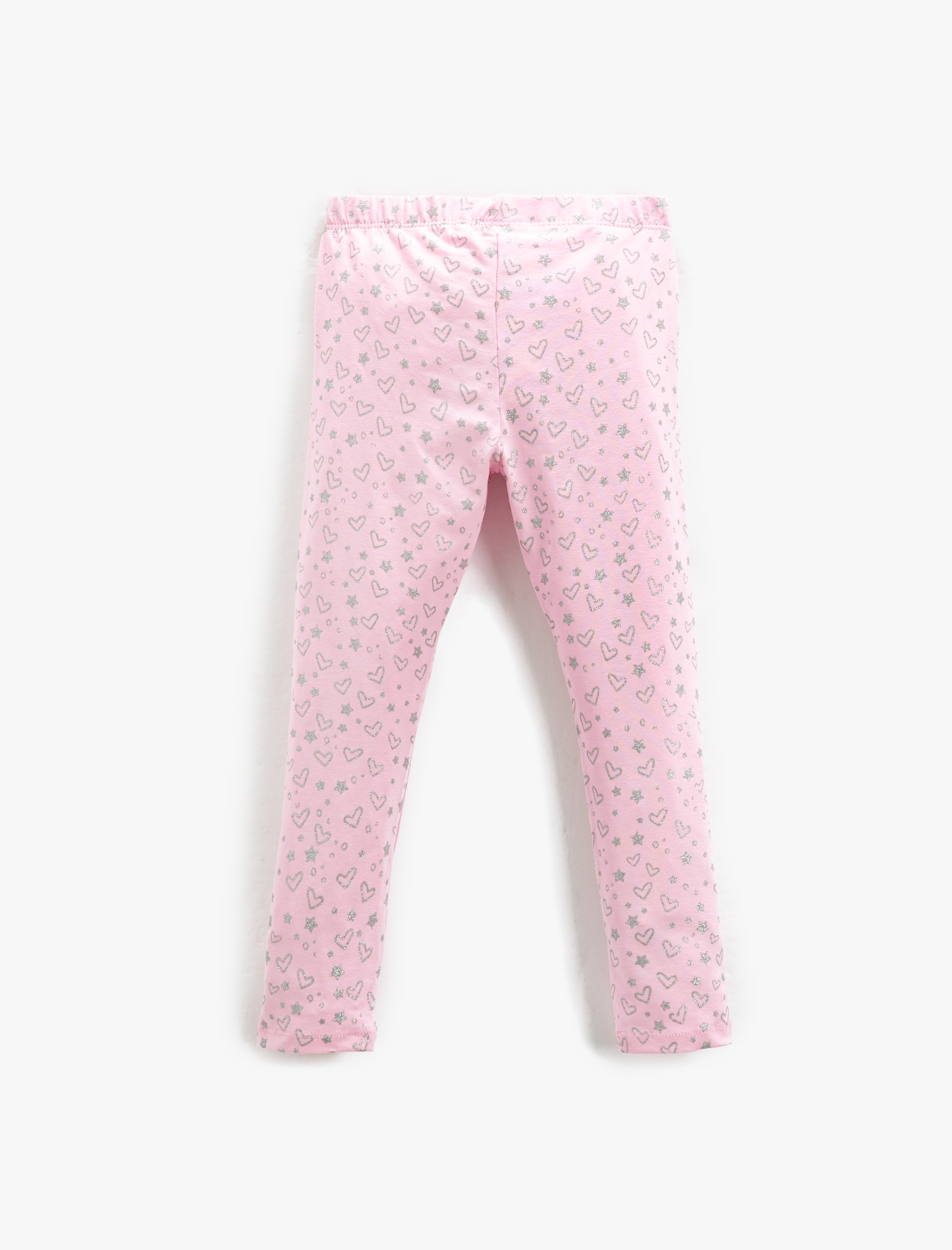  Kız Çocuk Tayt Beli Lastikli Pamuklu Baskılı