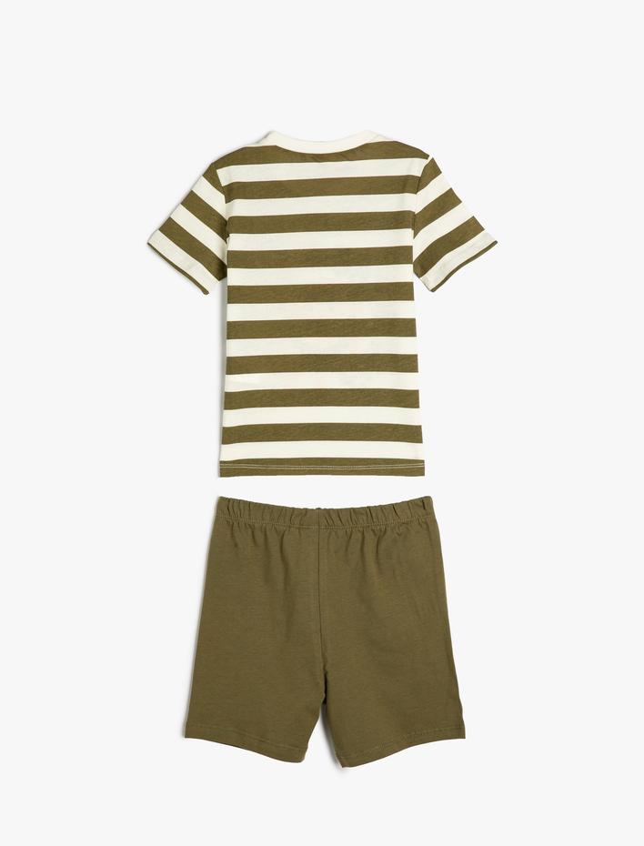 Erkek Bebek Takım 2'li Şort Tişört Baskılı Pamuklu