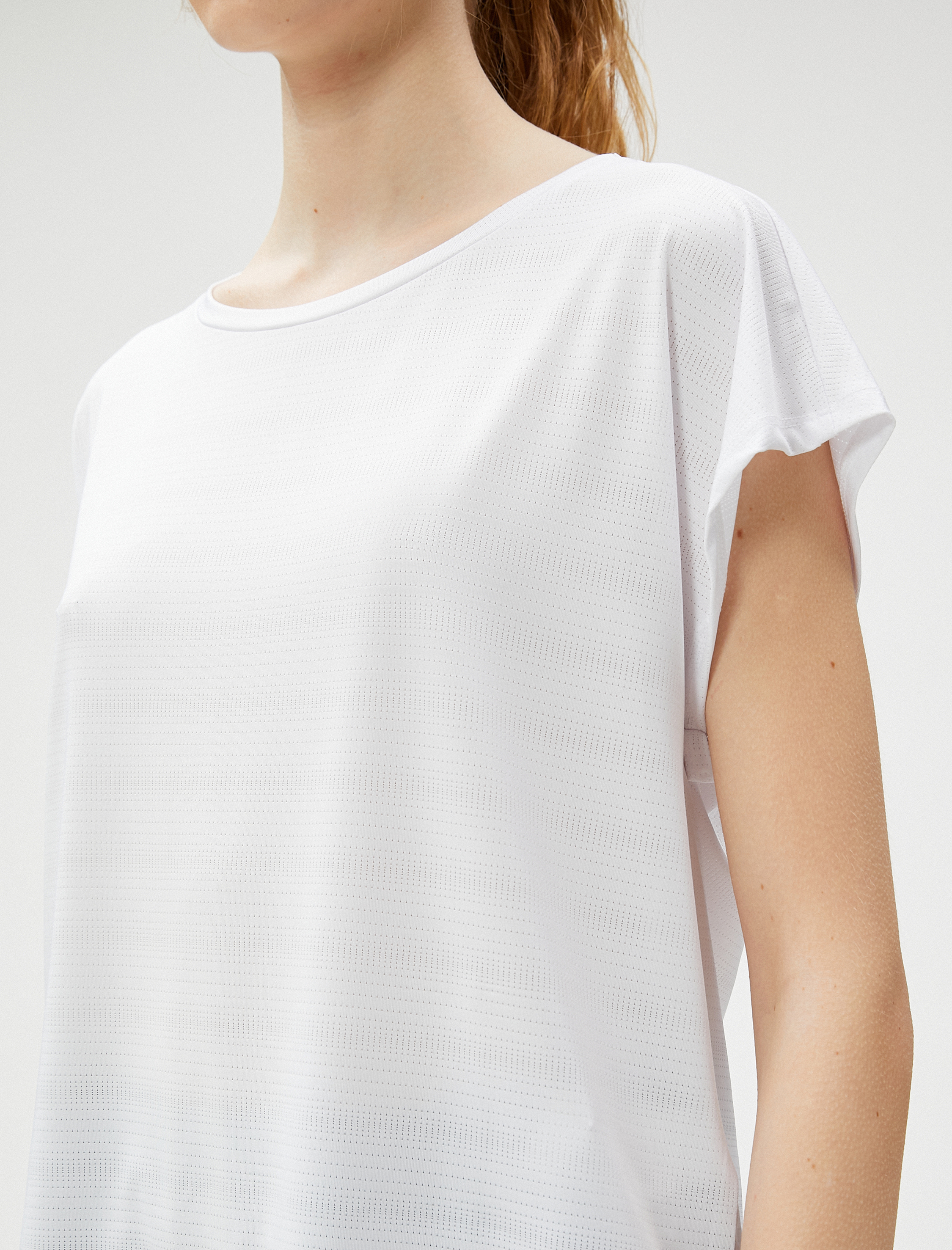   Minimal Baskılı Spor Tişört Bisiklet Yaka