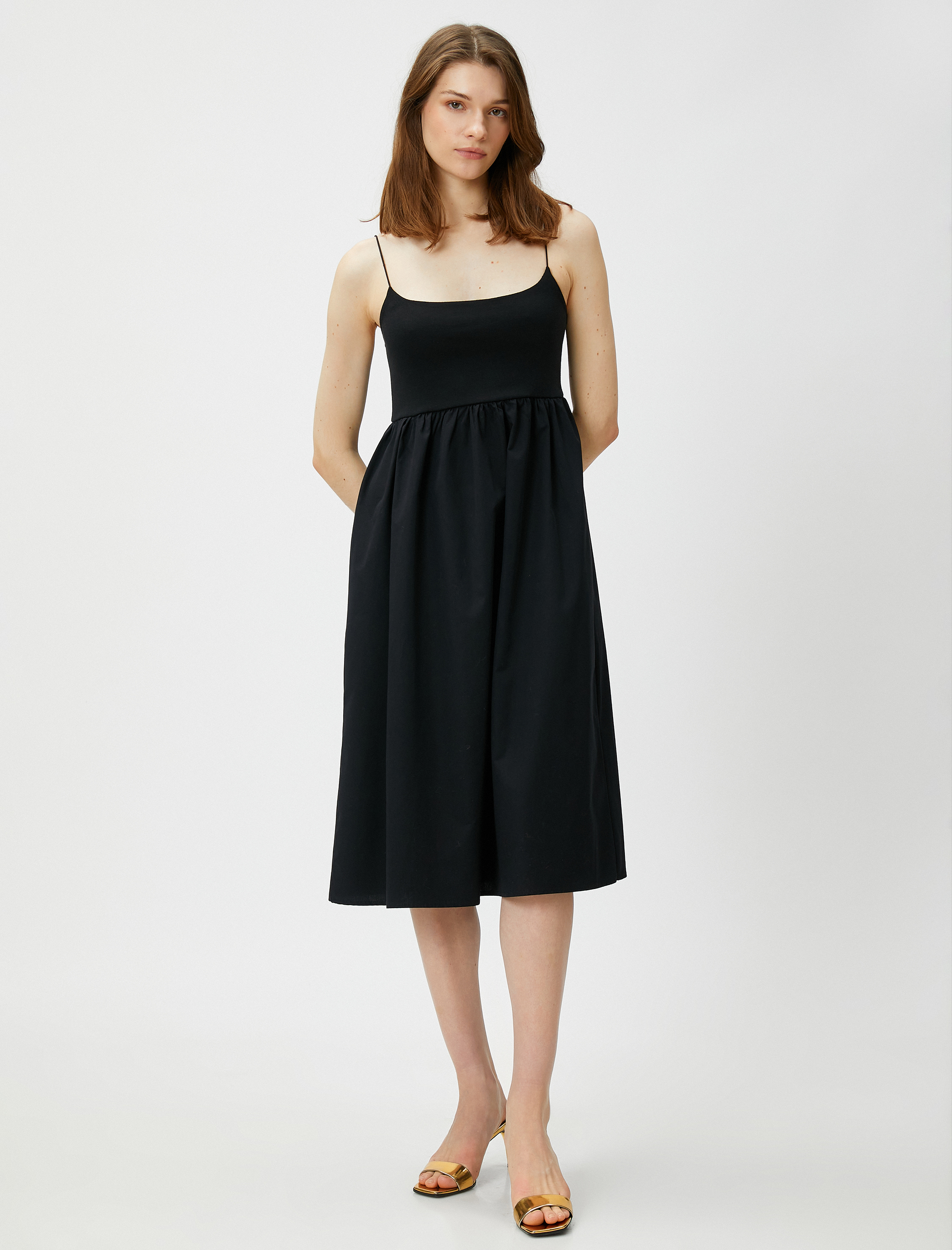   Robalı Midi Boy Elbise Askılı