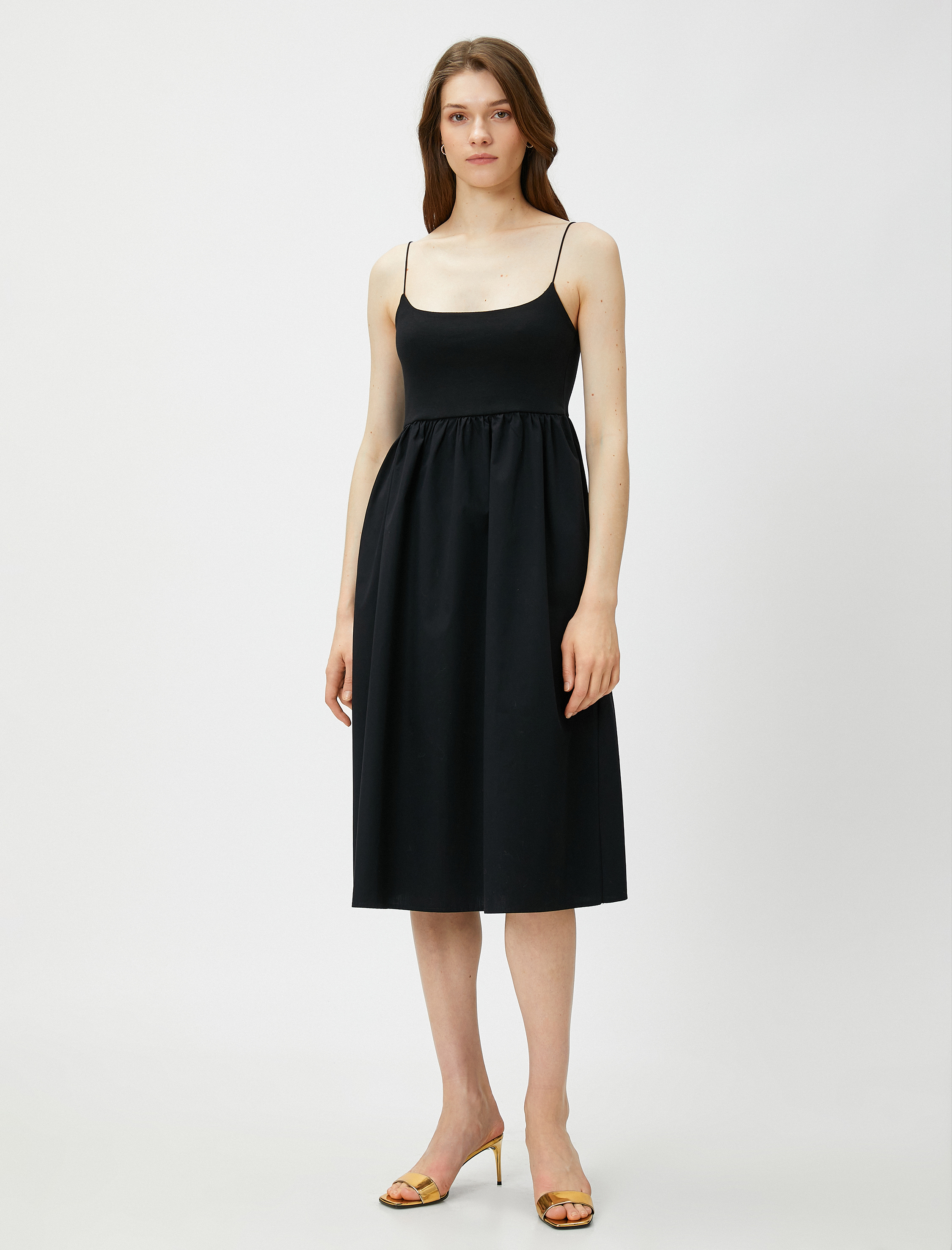   Robalı Midi Boy Elbise Askılı